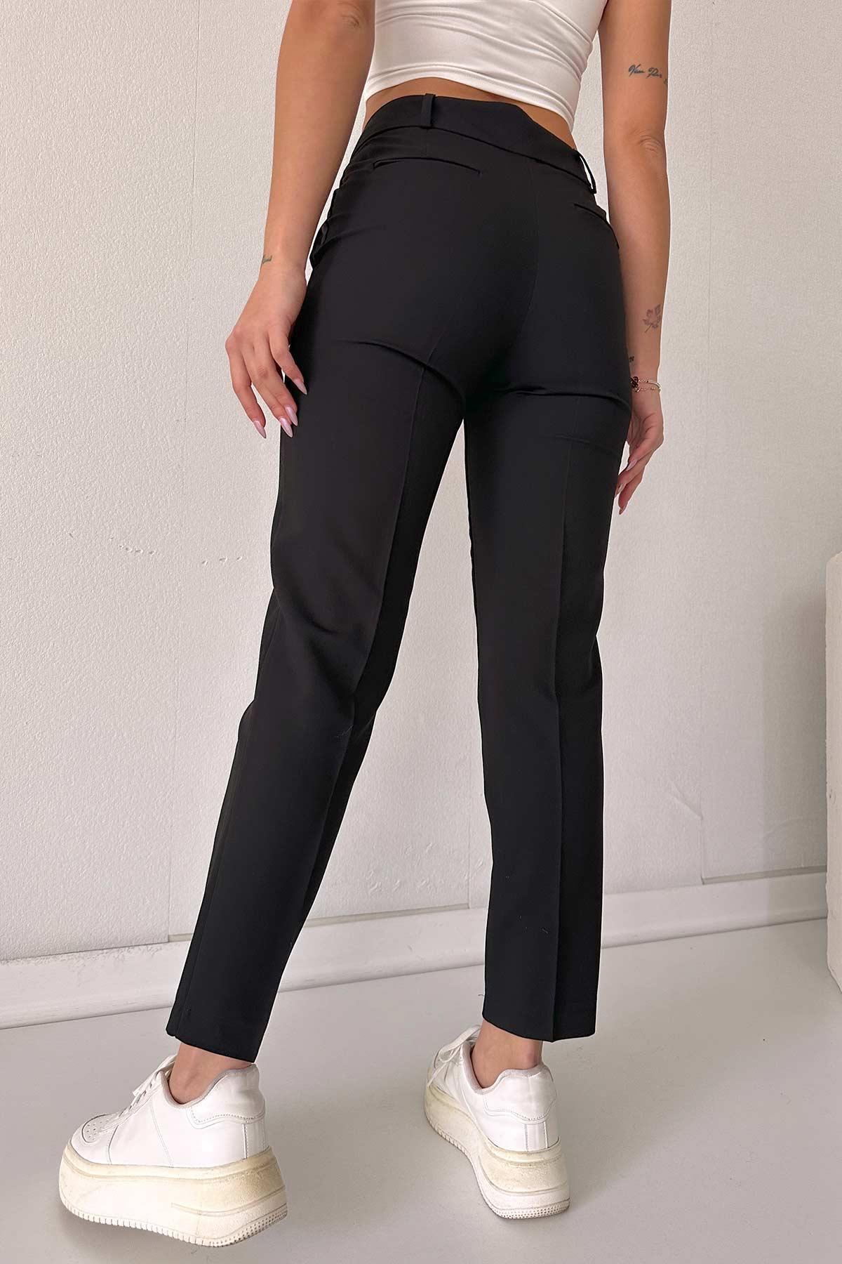 Havuç Model  Dar Paça Pantolon - Siyah