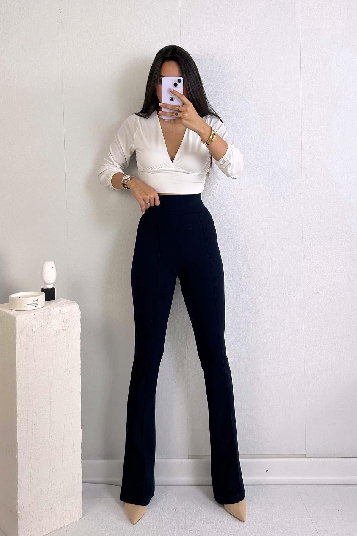 İspanyol Model  Kadın Pantolon - Lacivert