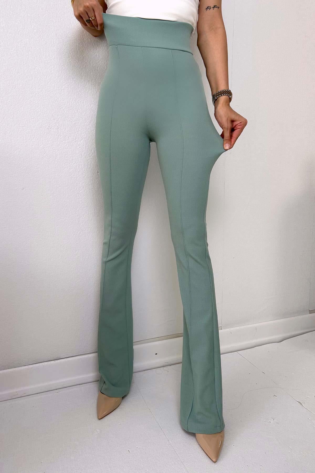 İspanyol Model  Kadın Pantolon - Yeşil