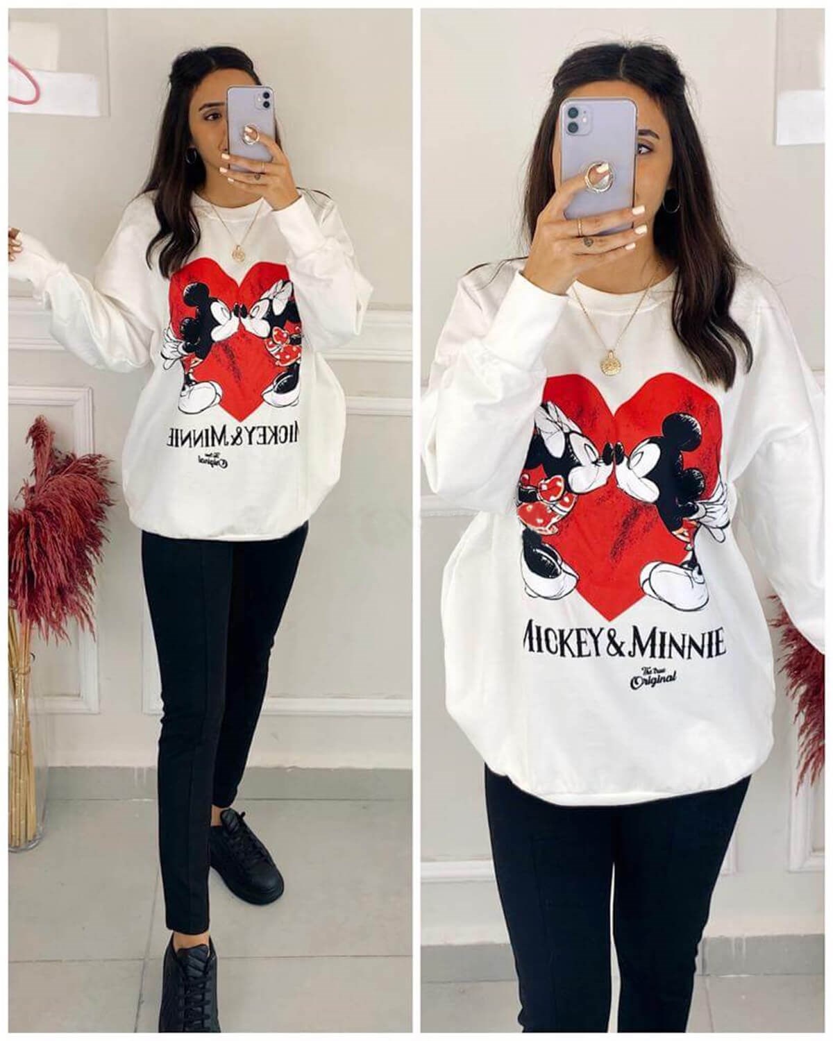 Kalpli Figür Detay Sweatshirt