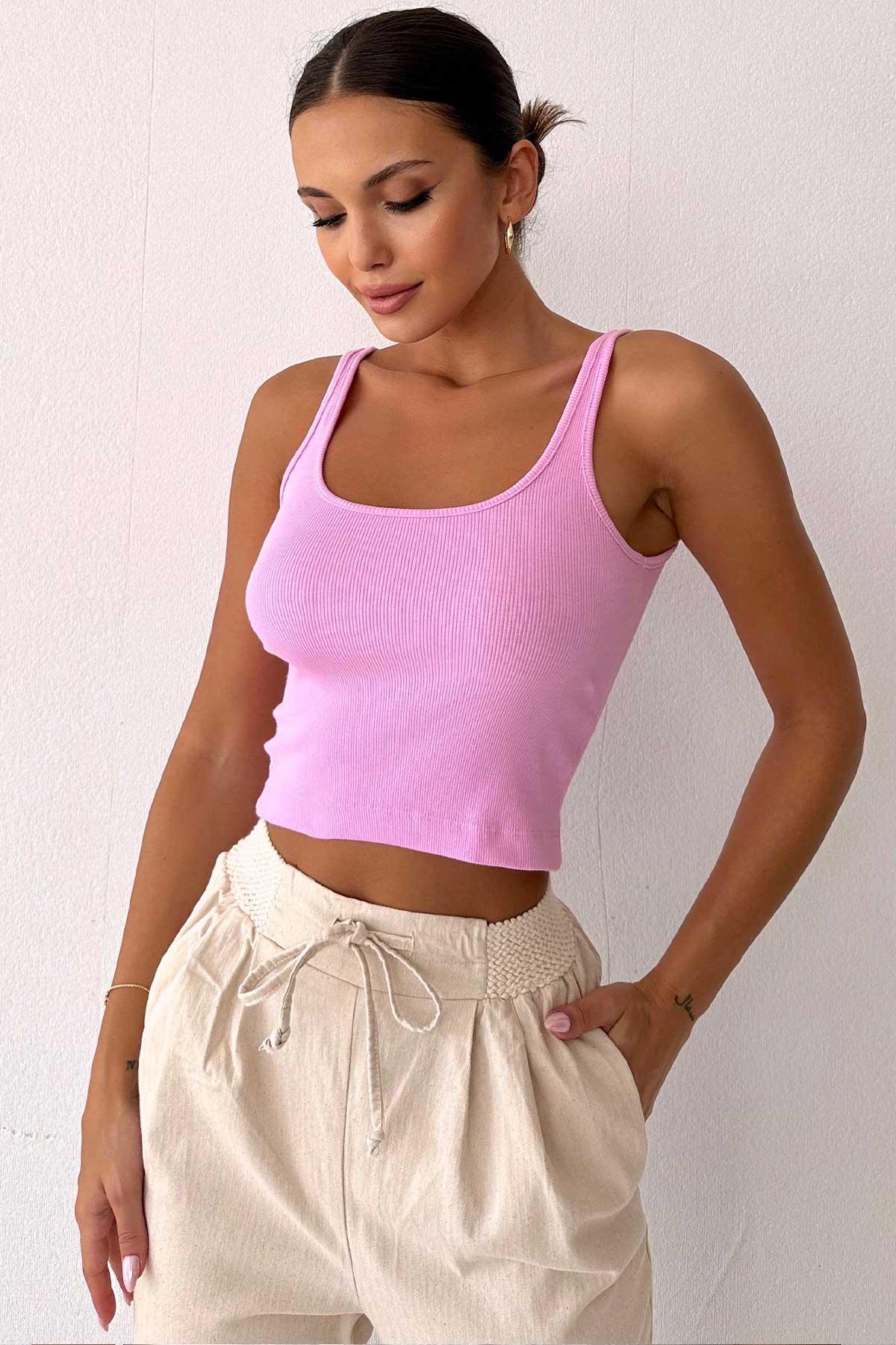 Kaşkorse Basic Atlet - Pembe