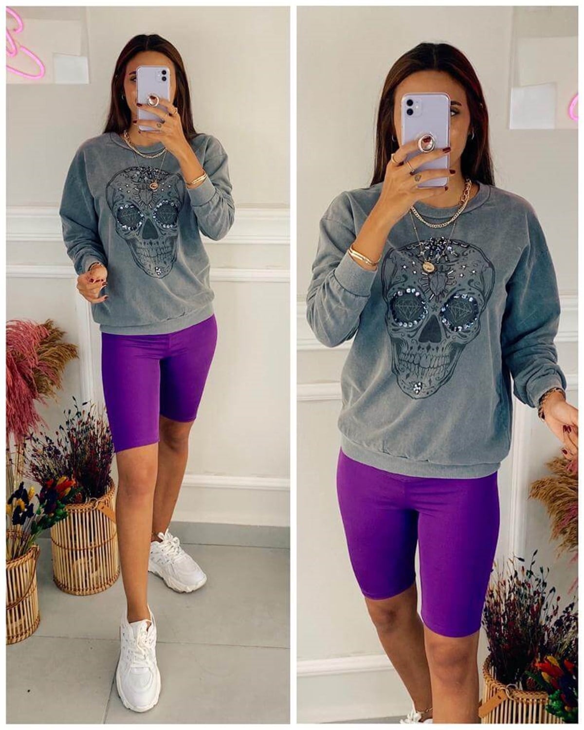 Kuru Kafa Desen Sweatshirt