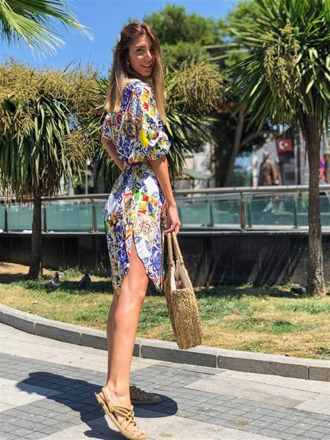 Limon Desen Tunik Gömlek