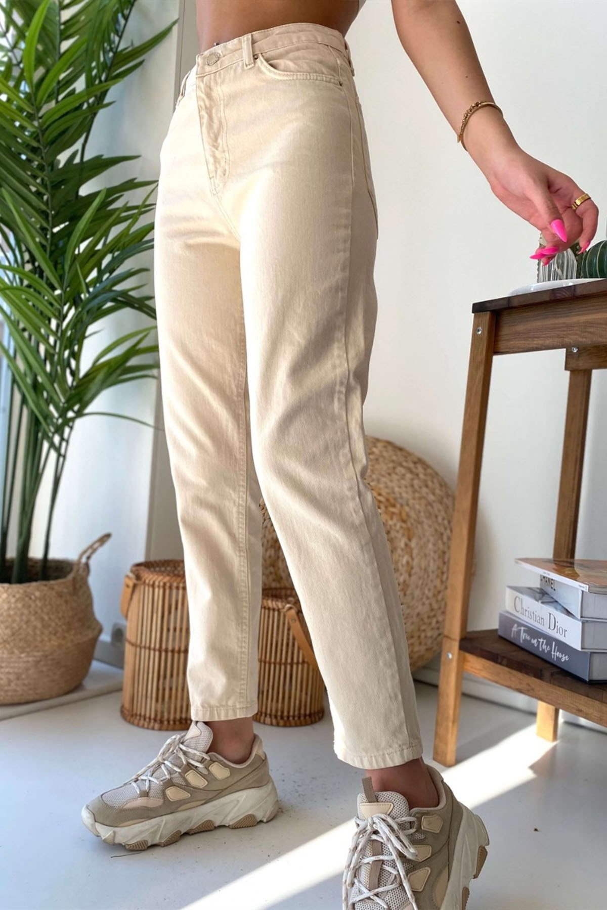 Mom Jean Bej Pantolon 