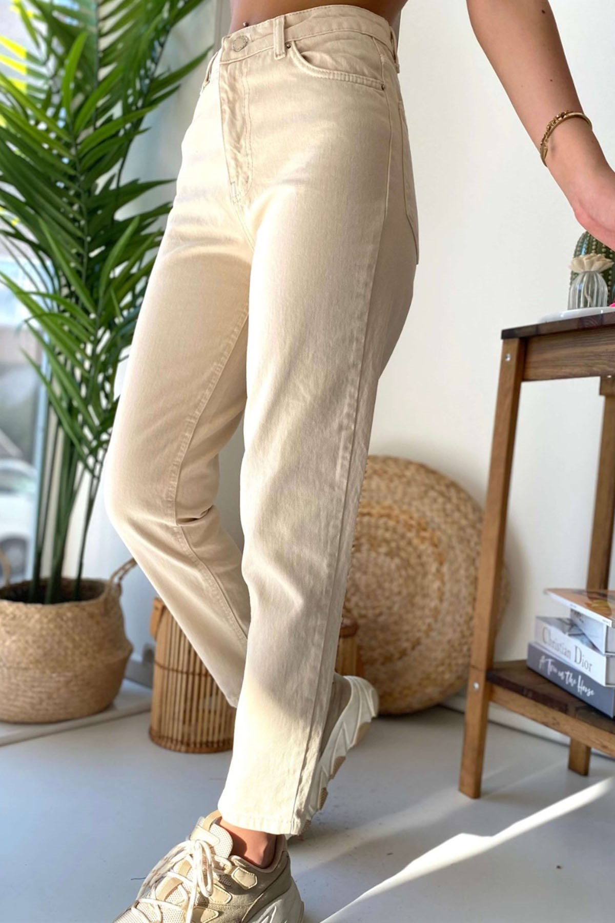 Mom Jean Bej Pantolon 