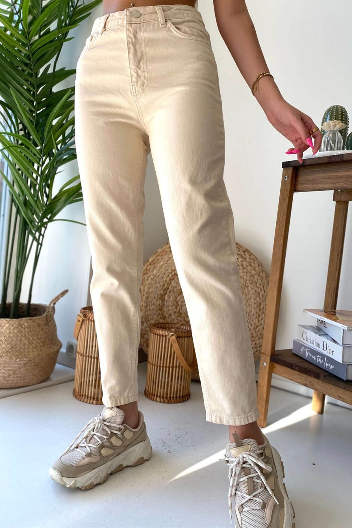 Mom Jean Bej Pantolon 