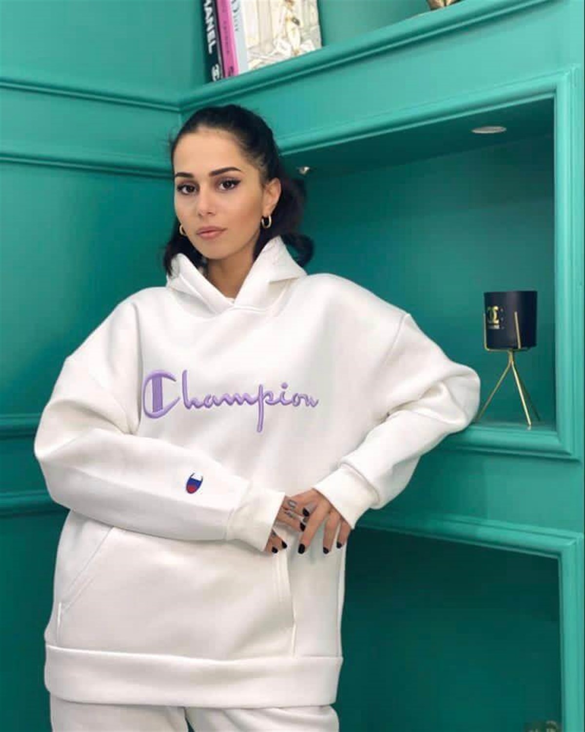 Oversize Yazılı Sweatshirt