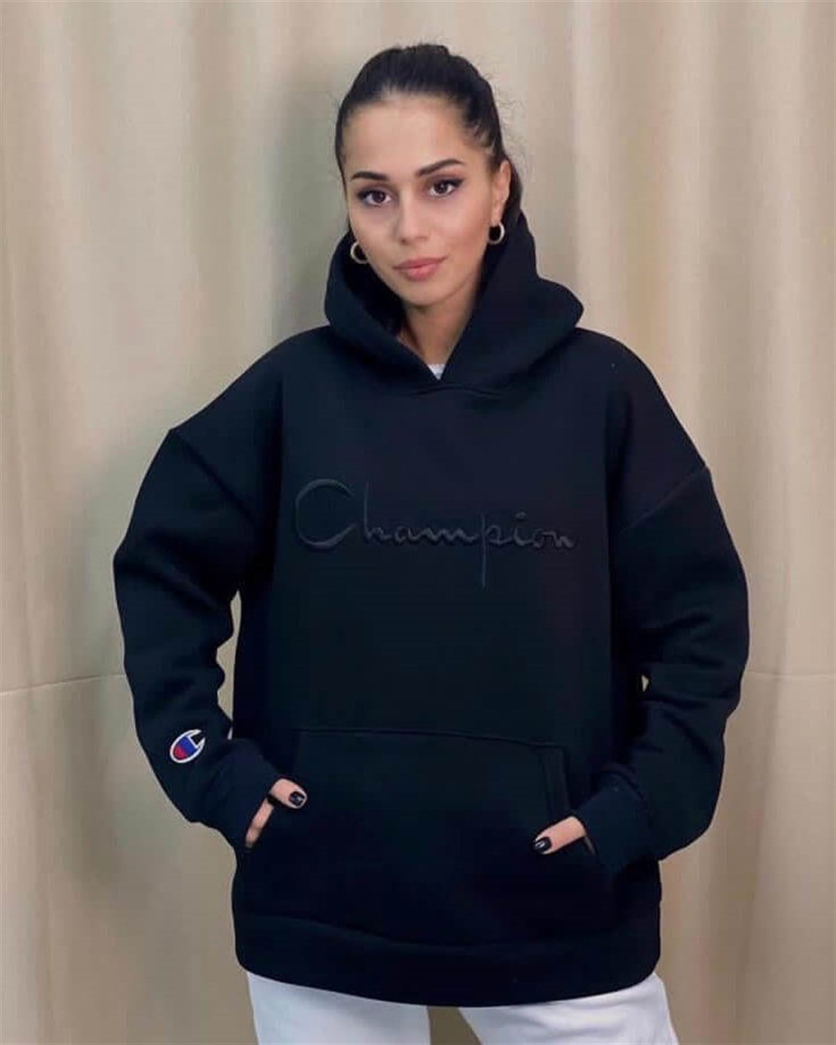 Oversize Yazılı Sweatshirt