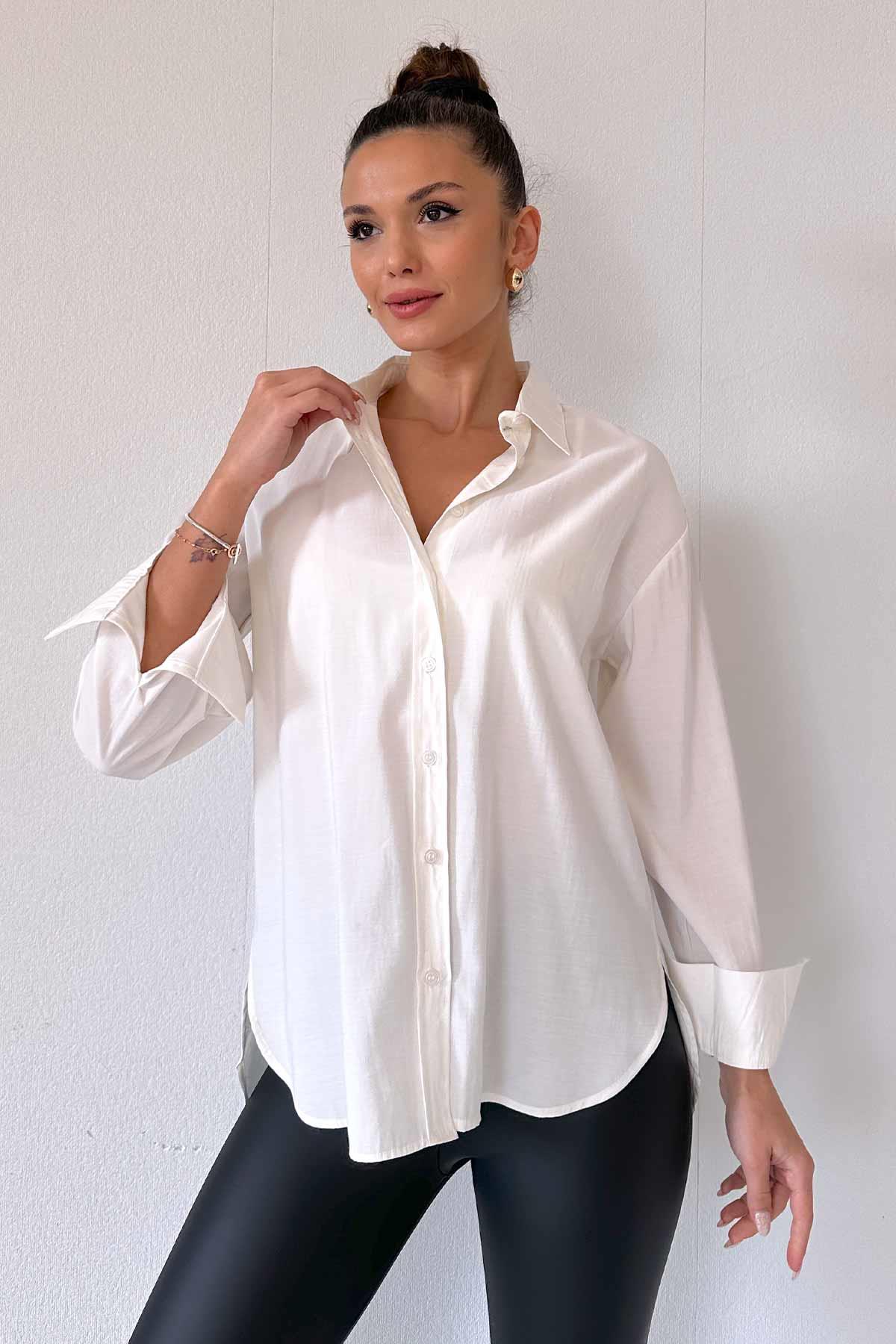 Pamuklu Basic Kadın Gömlek 