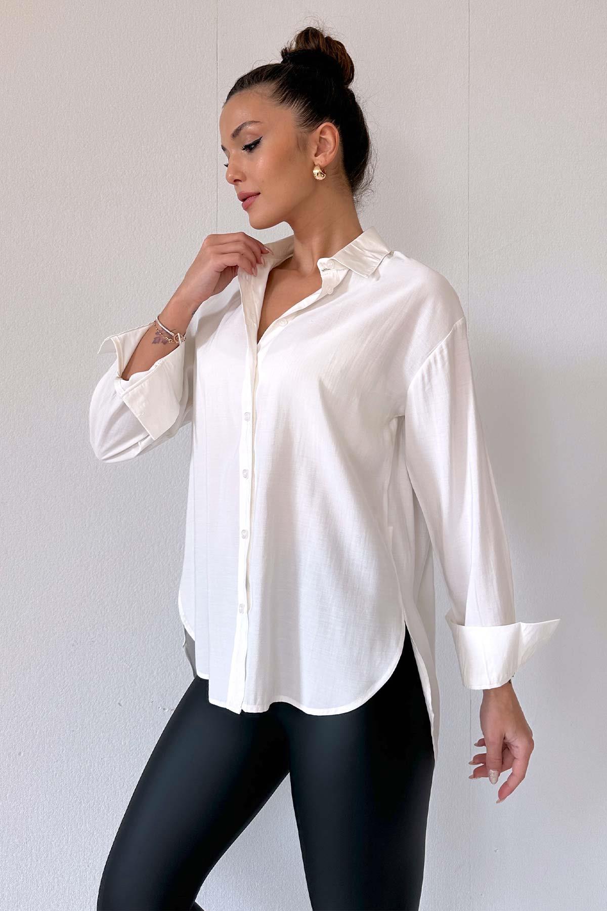 Pamuklu Basic Kadın Gömlek 