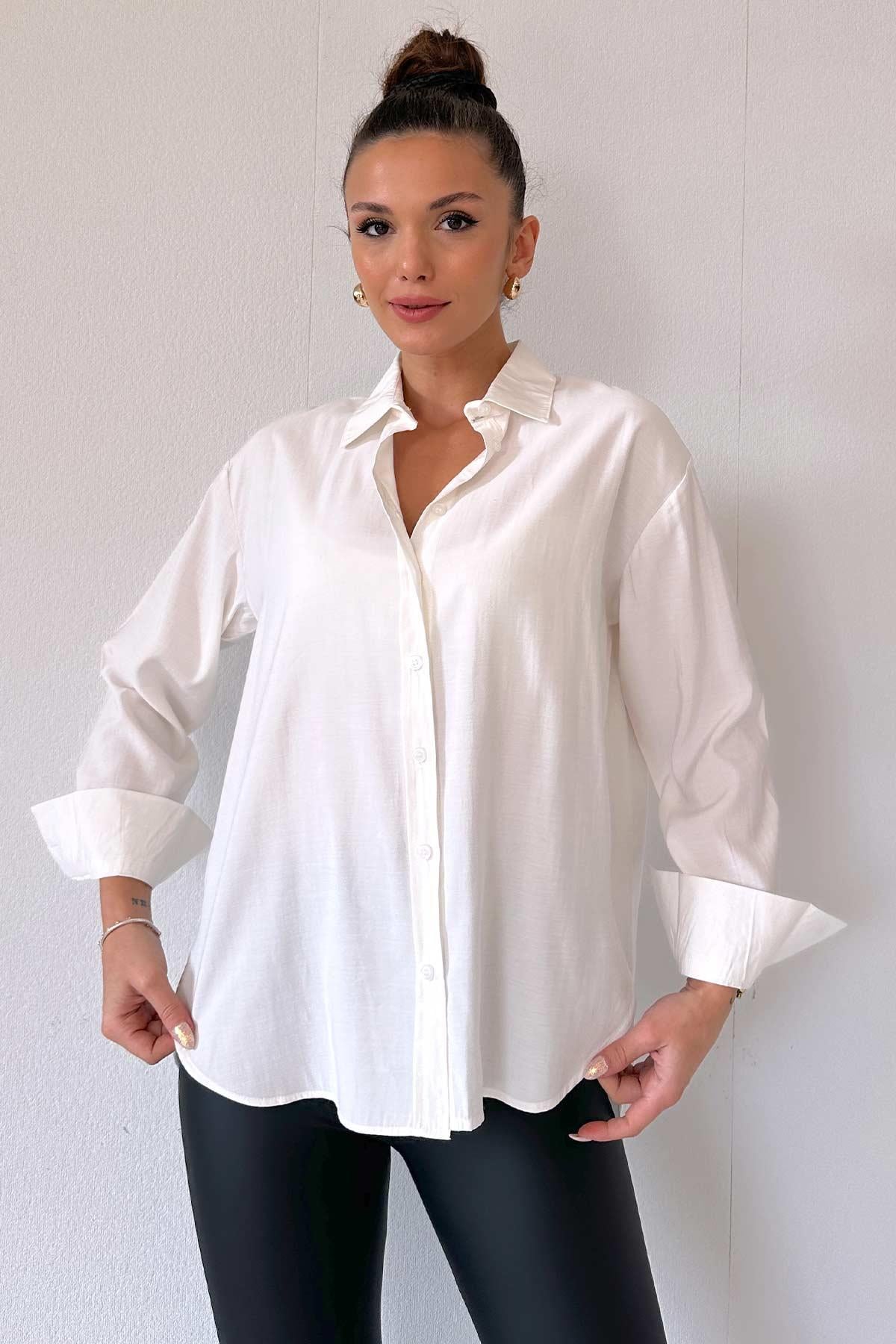 Pamuklu Basic Kadın Gömlek 