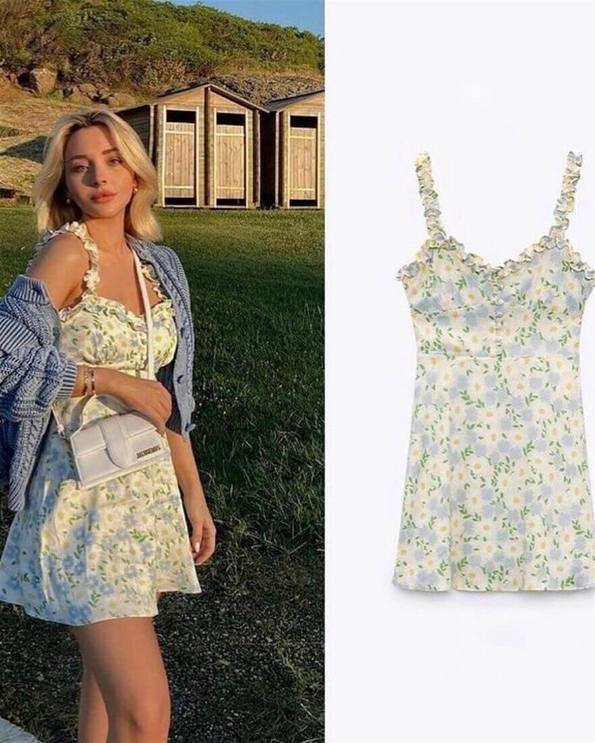 Papatya Desen Mini Fashion Elbise
