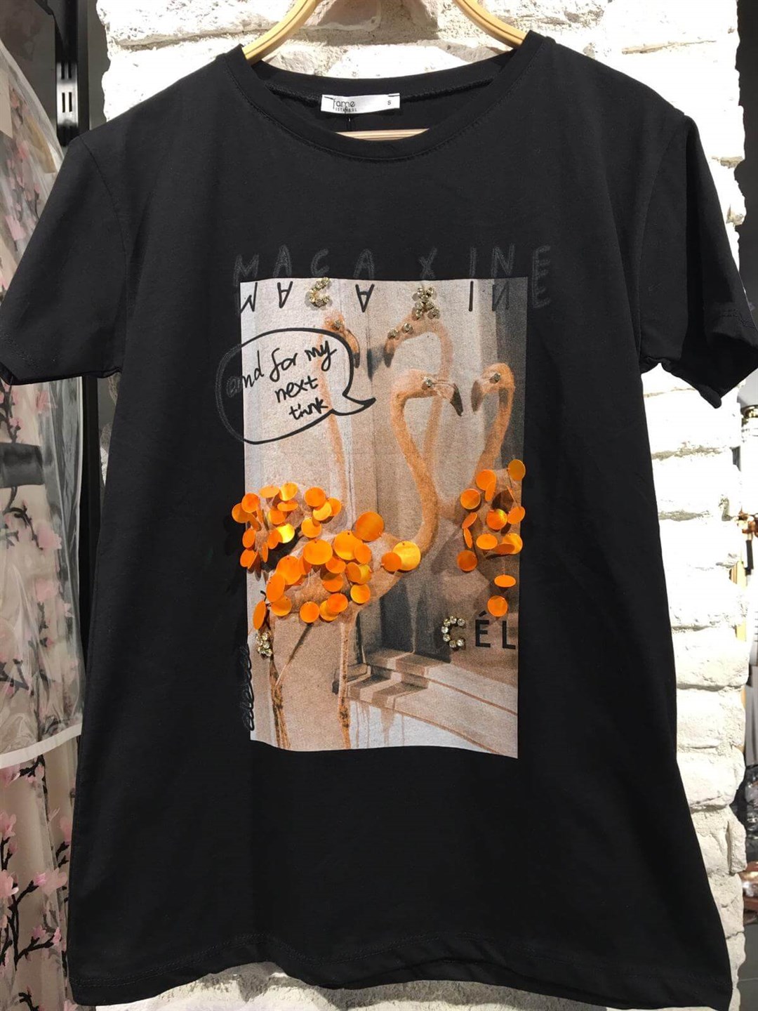 Pelikan Payetli Tshirt