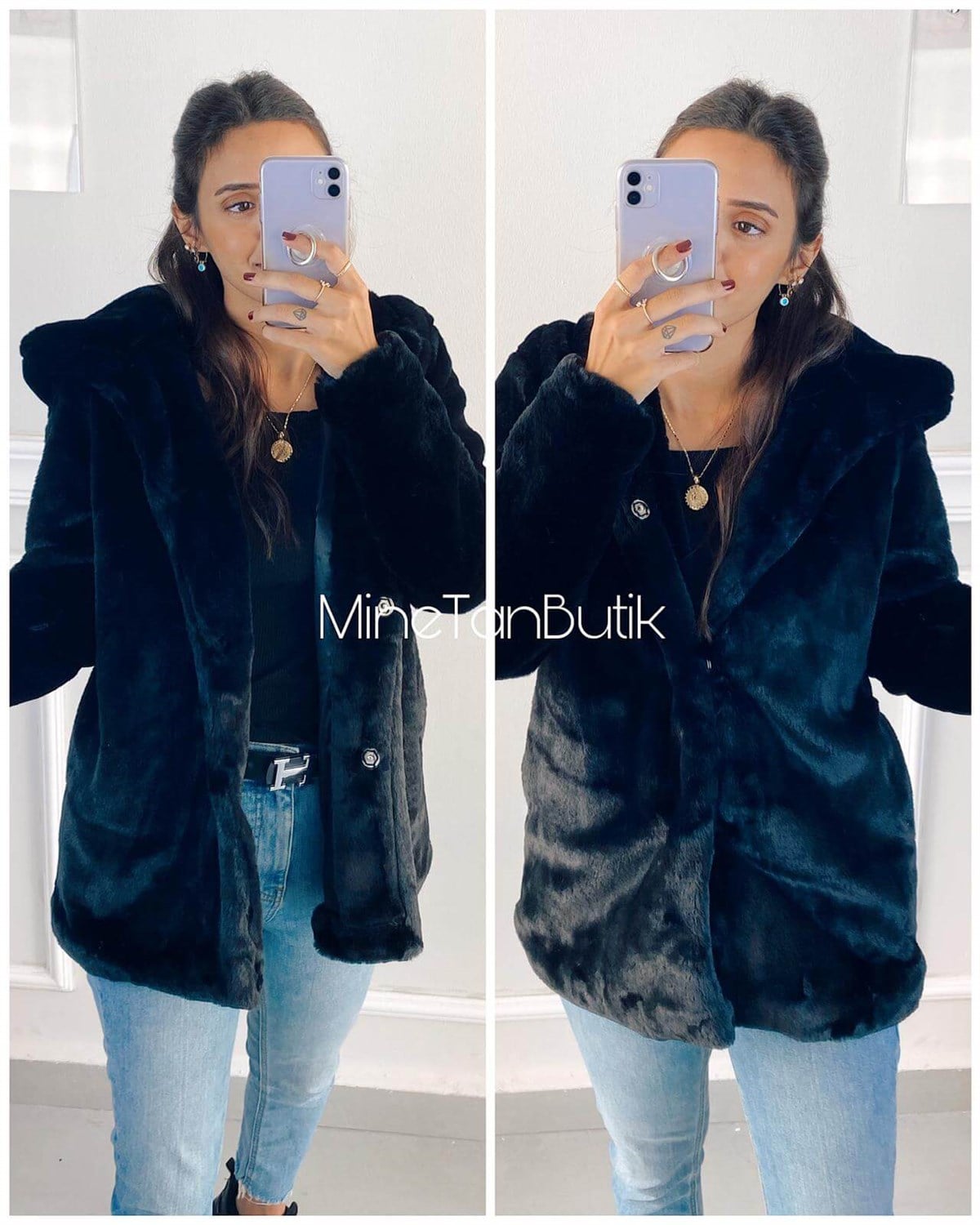 Peluş Çıtçıtlı Ceket