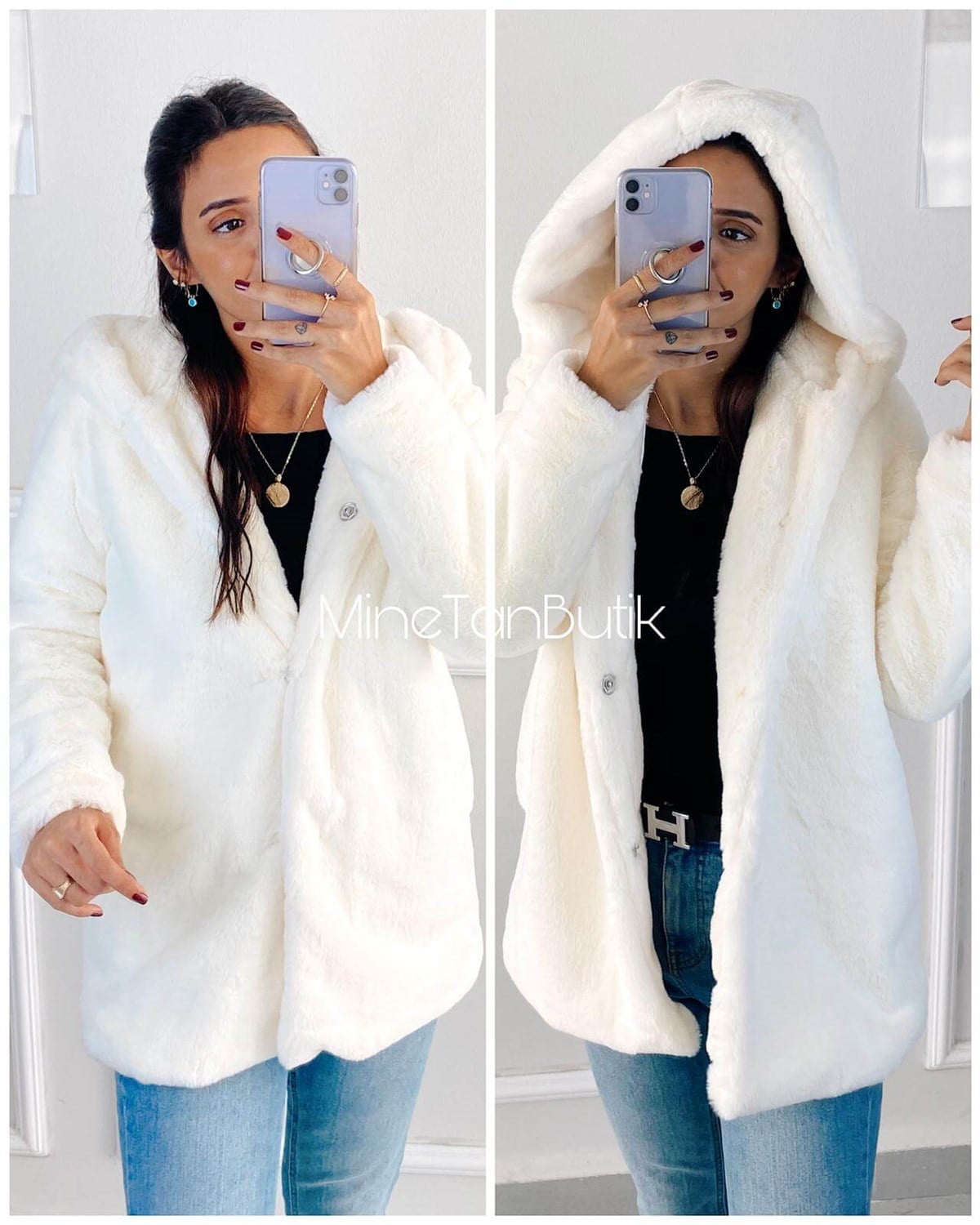 Peluş Çıtçıtlı Ceket