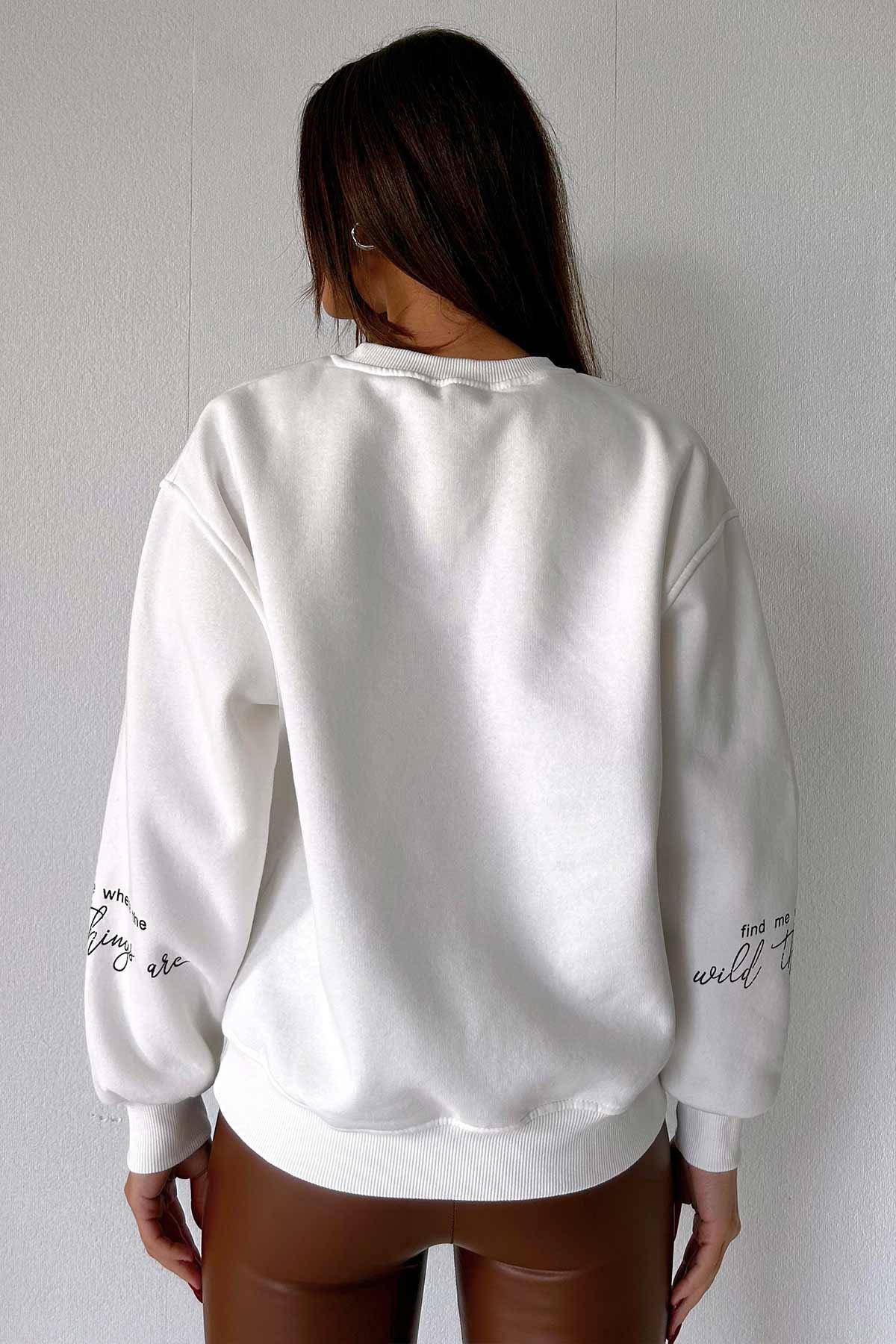 Şardonlu Leopar  Kadın  Sweatshirt 