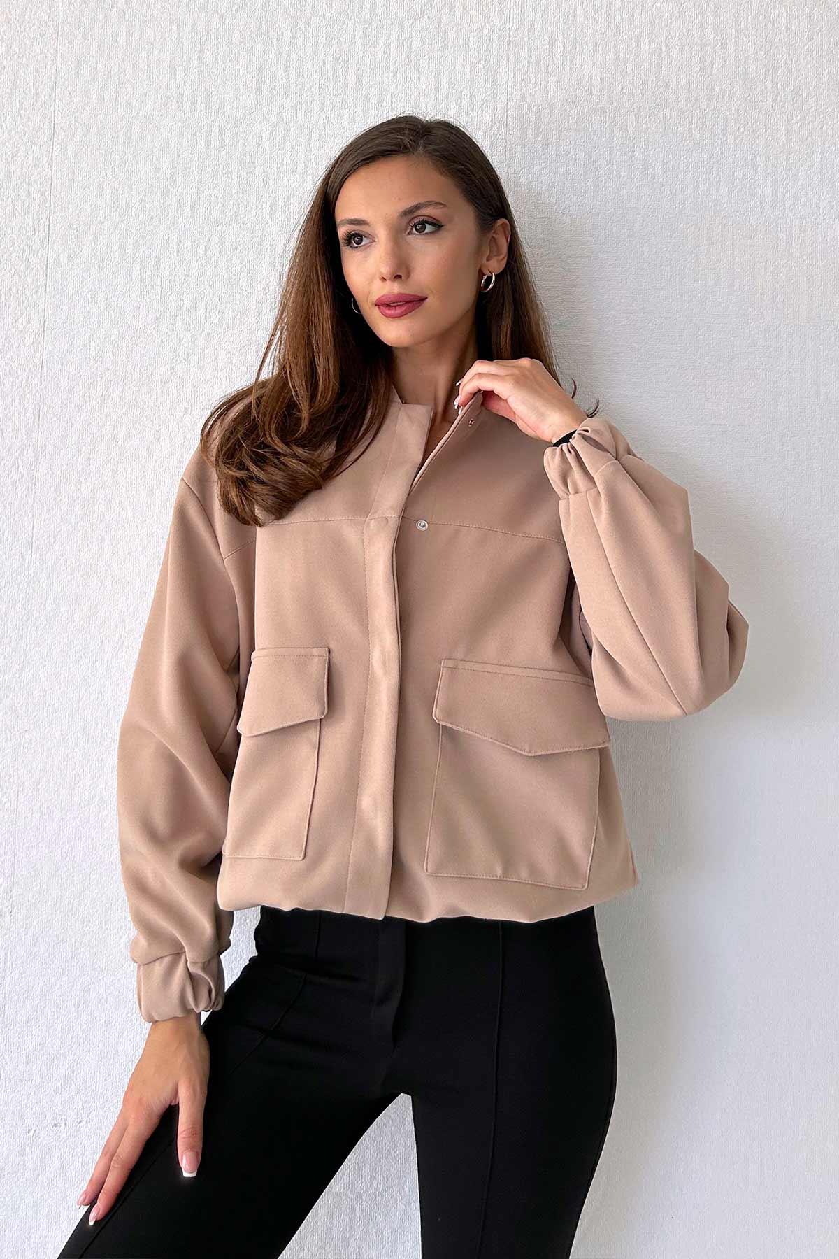 Scuba Krep Uzun Astarlı Bomber - Camel