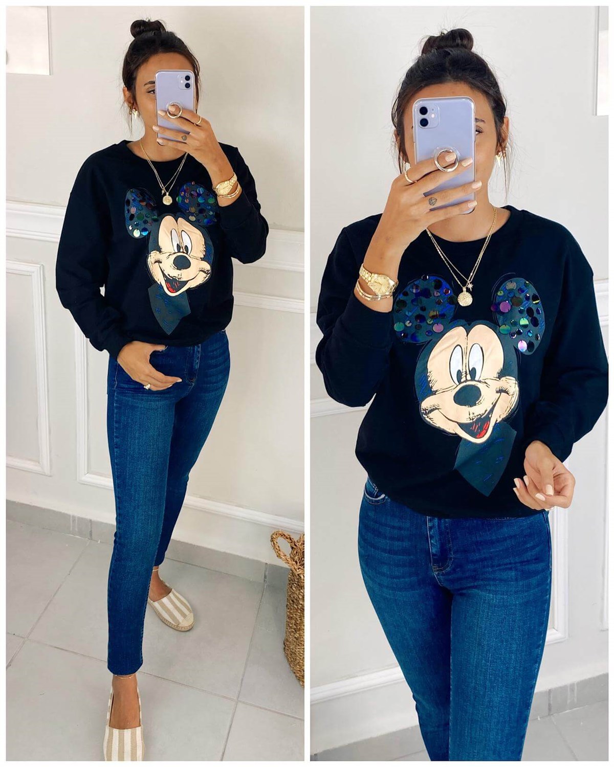 Sevimli Payetli Sweatshirt