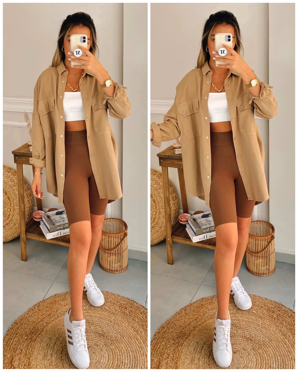 Soft Renkli Çift Cep Gömlek & Ceket