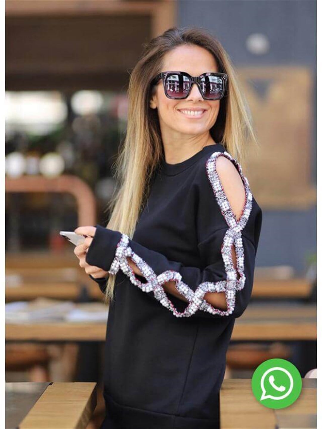 Taş İşli Sweatshirt
