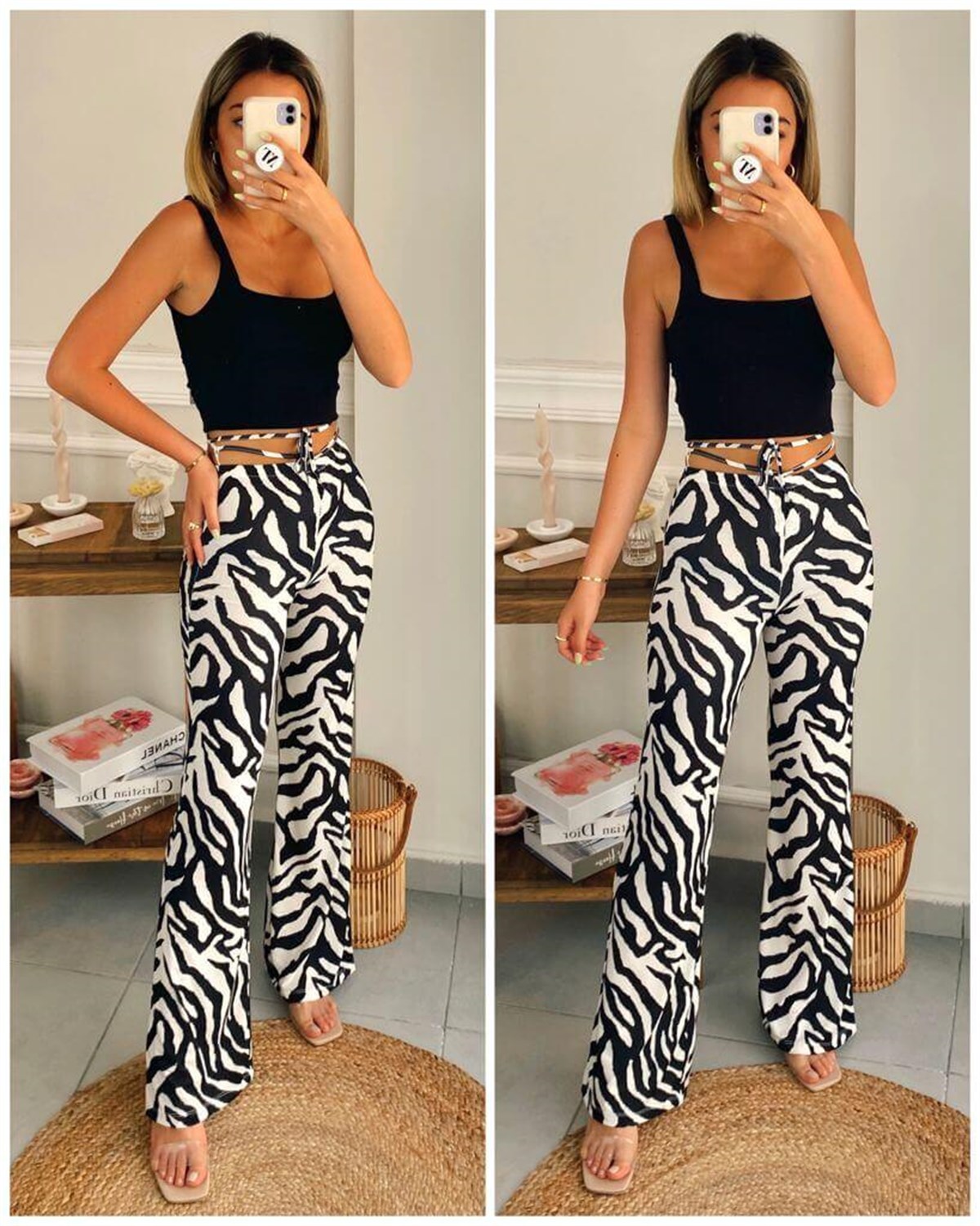 Zebra Desen Pantolon