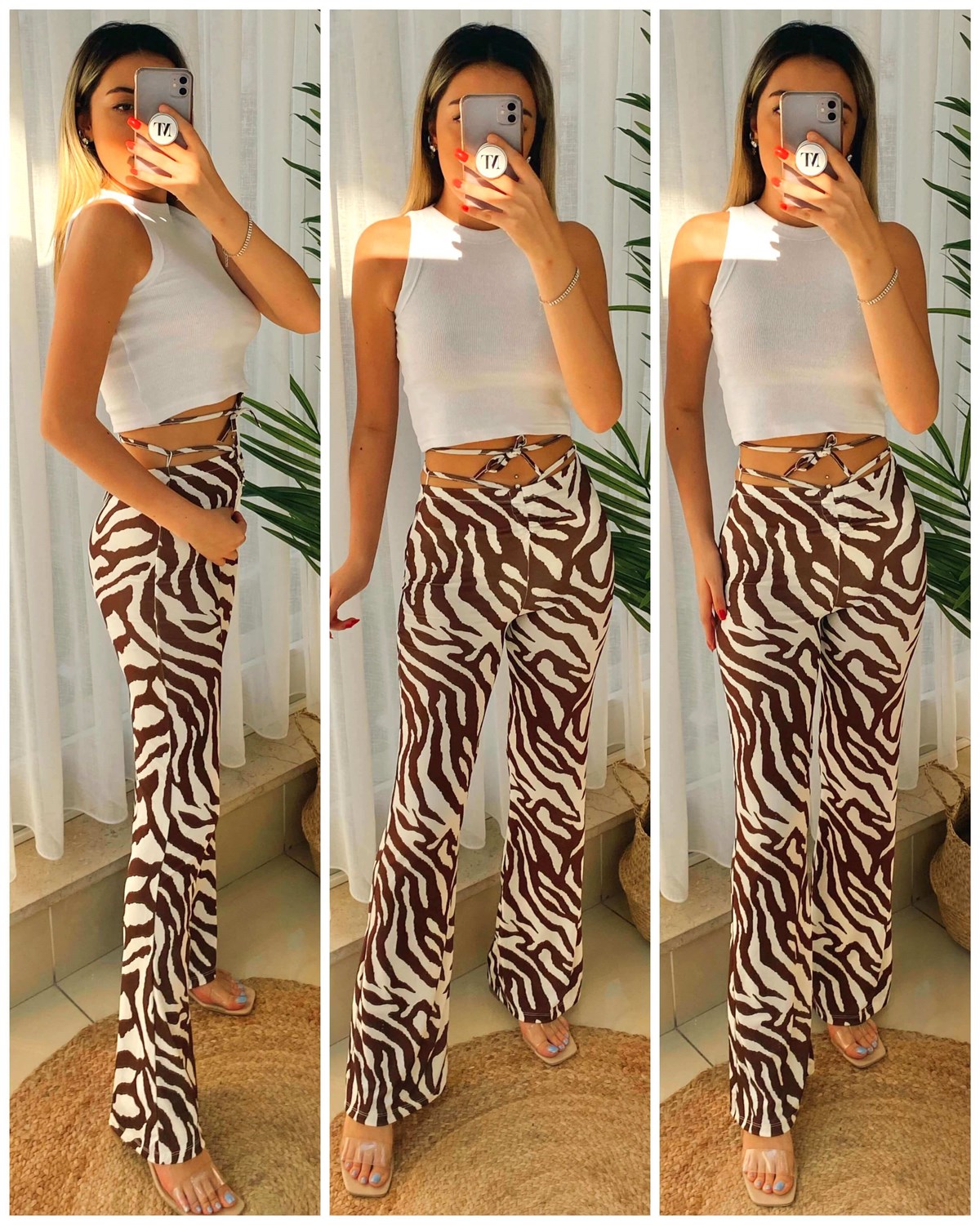 Zebra Desen Pantolon