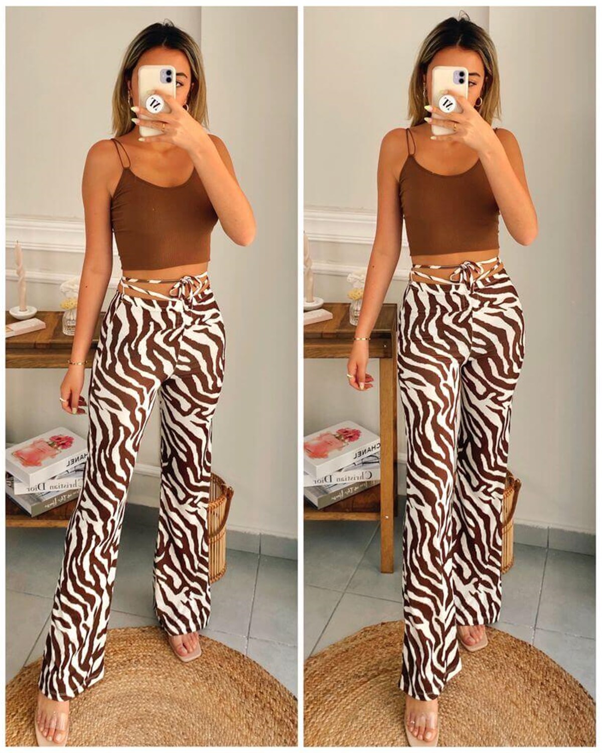 Zebra Desen Pantolon