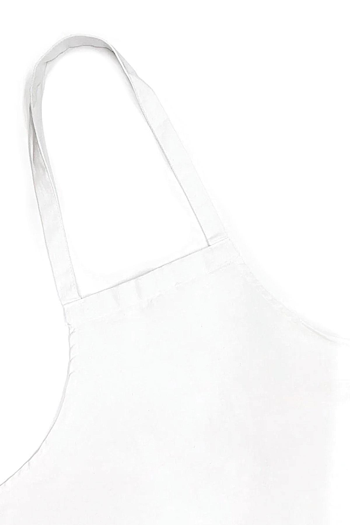 %100 Pamuk Beyaz 58x56 cm Çocuk Mutfak ve Sanat Önlüğü CO-01-B