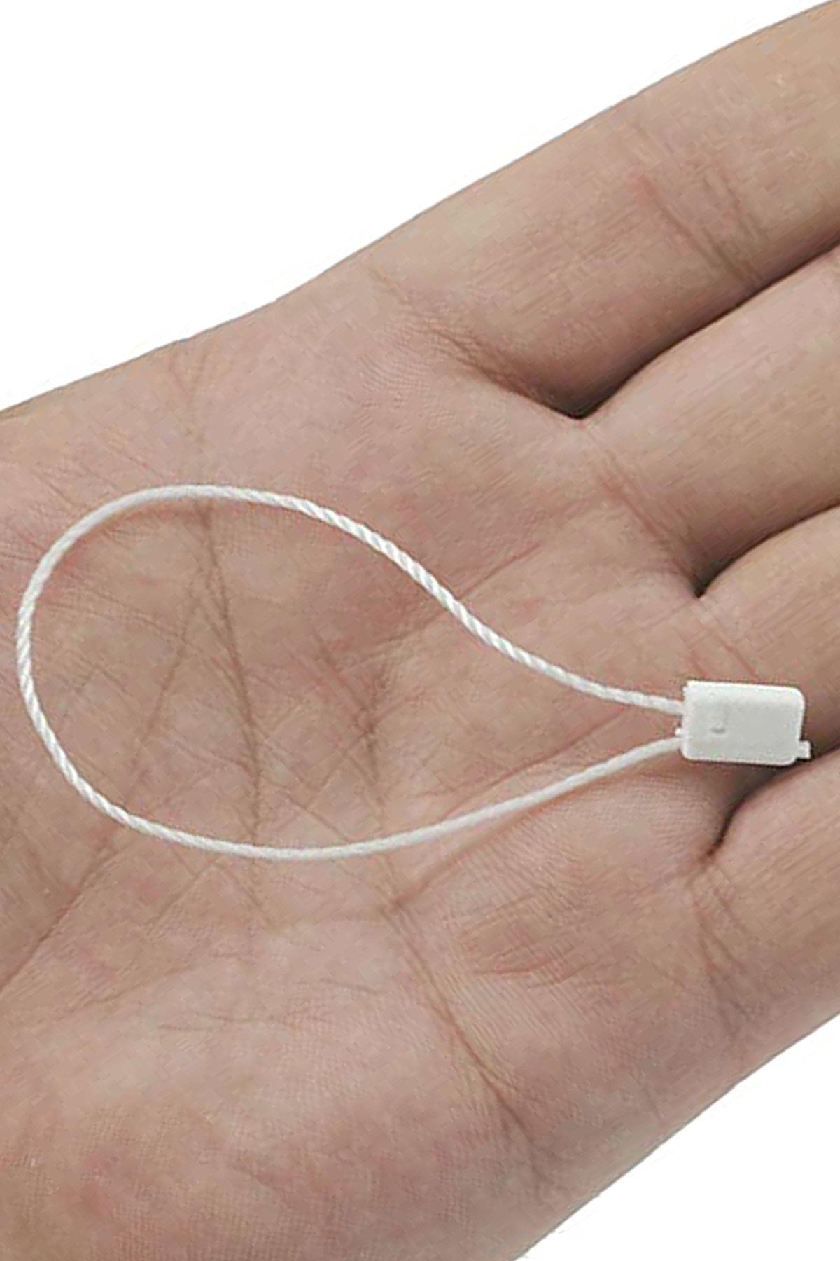1000 Adet Beyaz Plastik Kilitli Etiket İpi B-0118-B