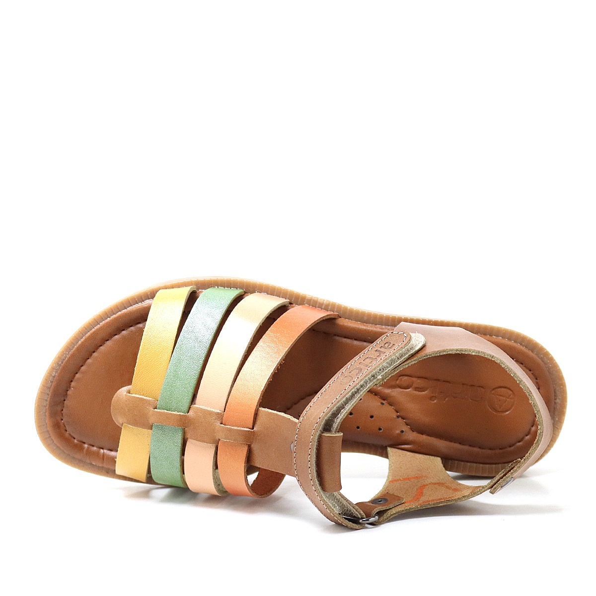 Artico Bellini Hakiki Deri Taba Vaketa Kız Çocuk Sandalet