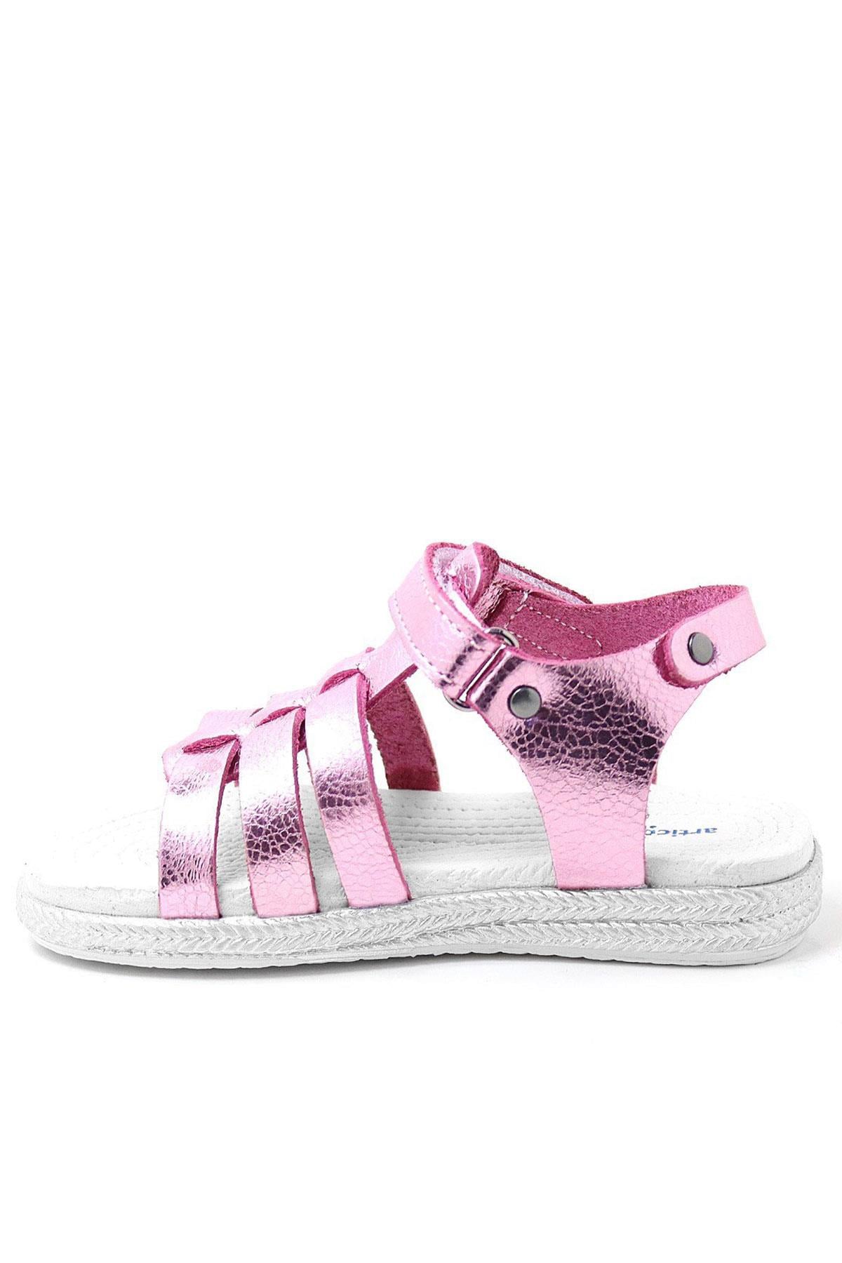 Artico Bellini Vaketa Genuine Leather Fuchsia Pink Baby Girl Sandals 153-01-6001-FP.21