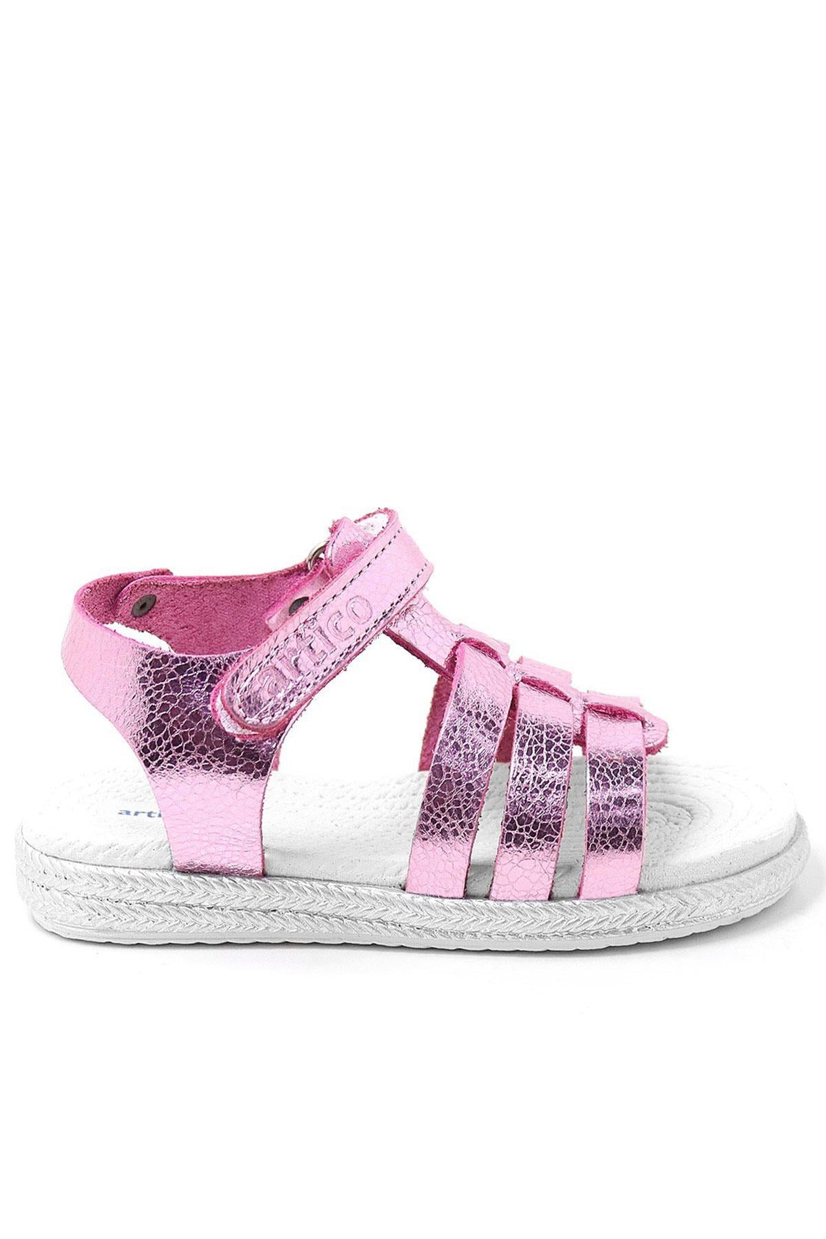 Artico Bellini Vaketa Genuine Leather Fuchsia Pink Baby Girl Sandals 153-01-6001-FP.21