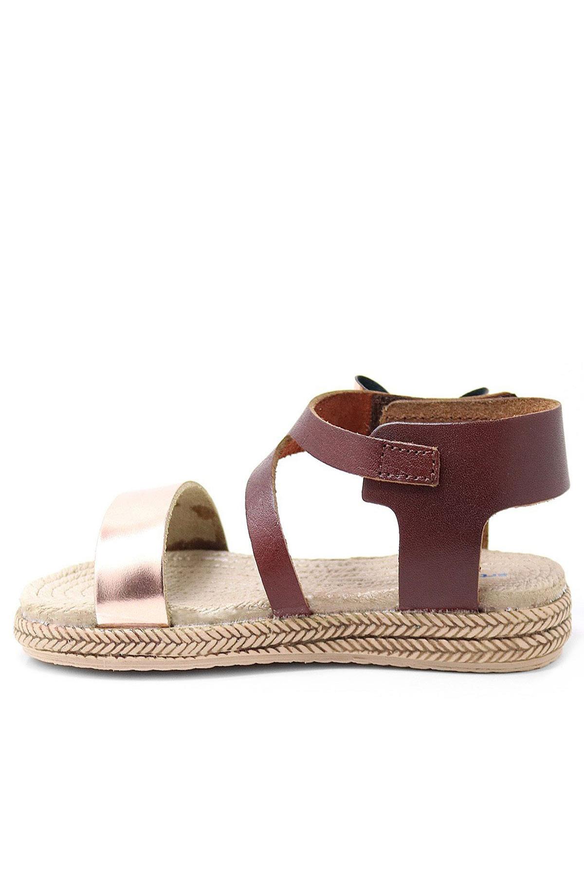 Artico Elenis Genuine Leaher Brown Chooper Baby Girls Sandals 153-01-6003-KBAA.21