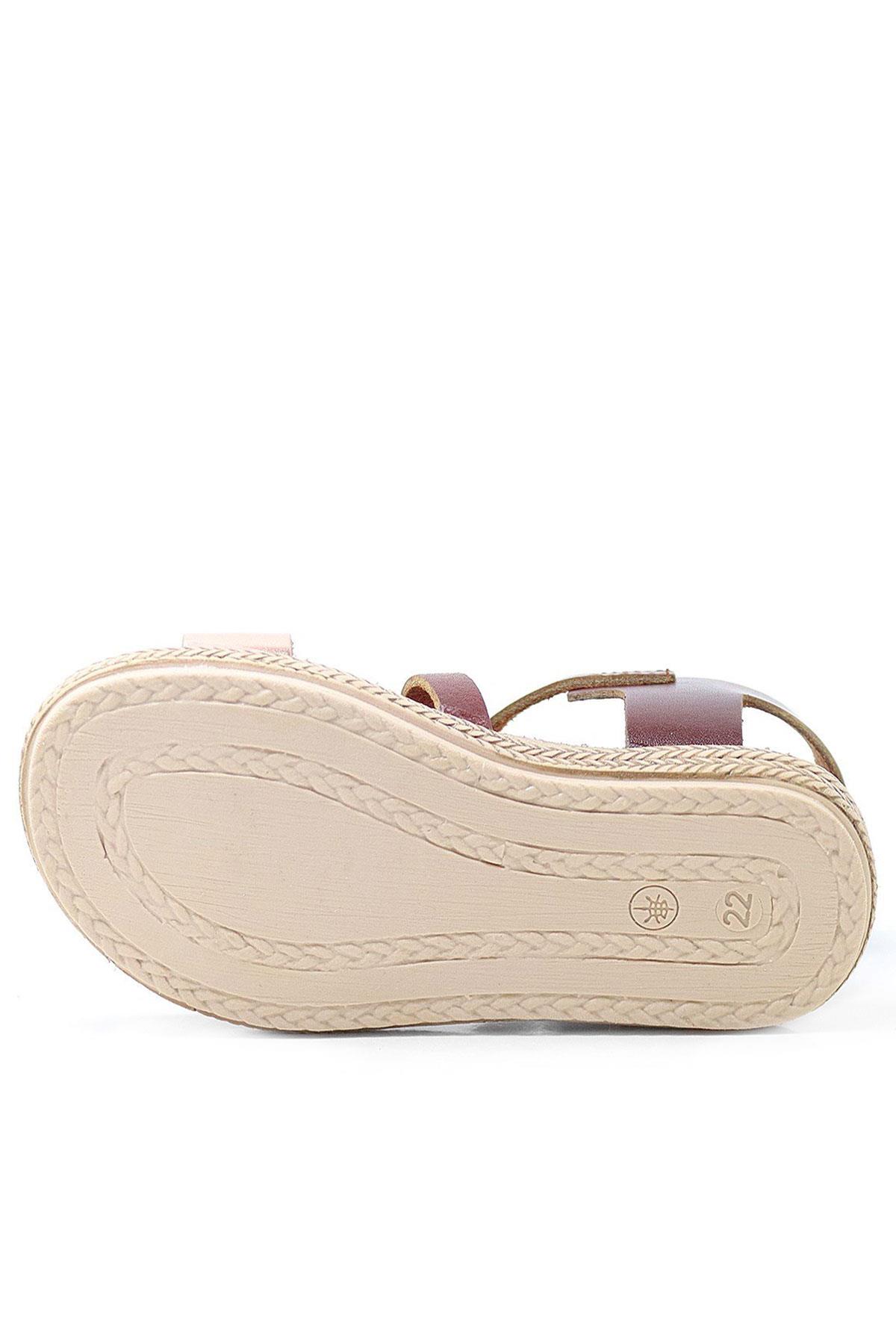 Artico Elenis Genuine Leaher Brown Chooper Baby Girls Sandals 153-01-6003-KBAA.21