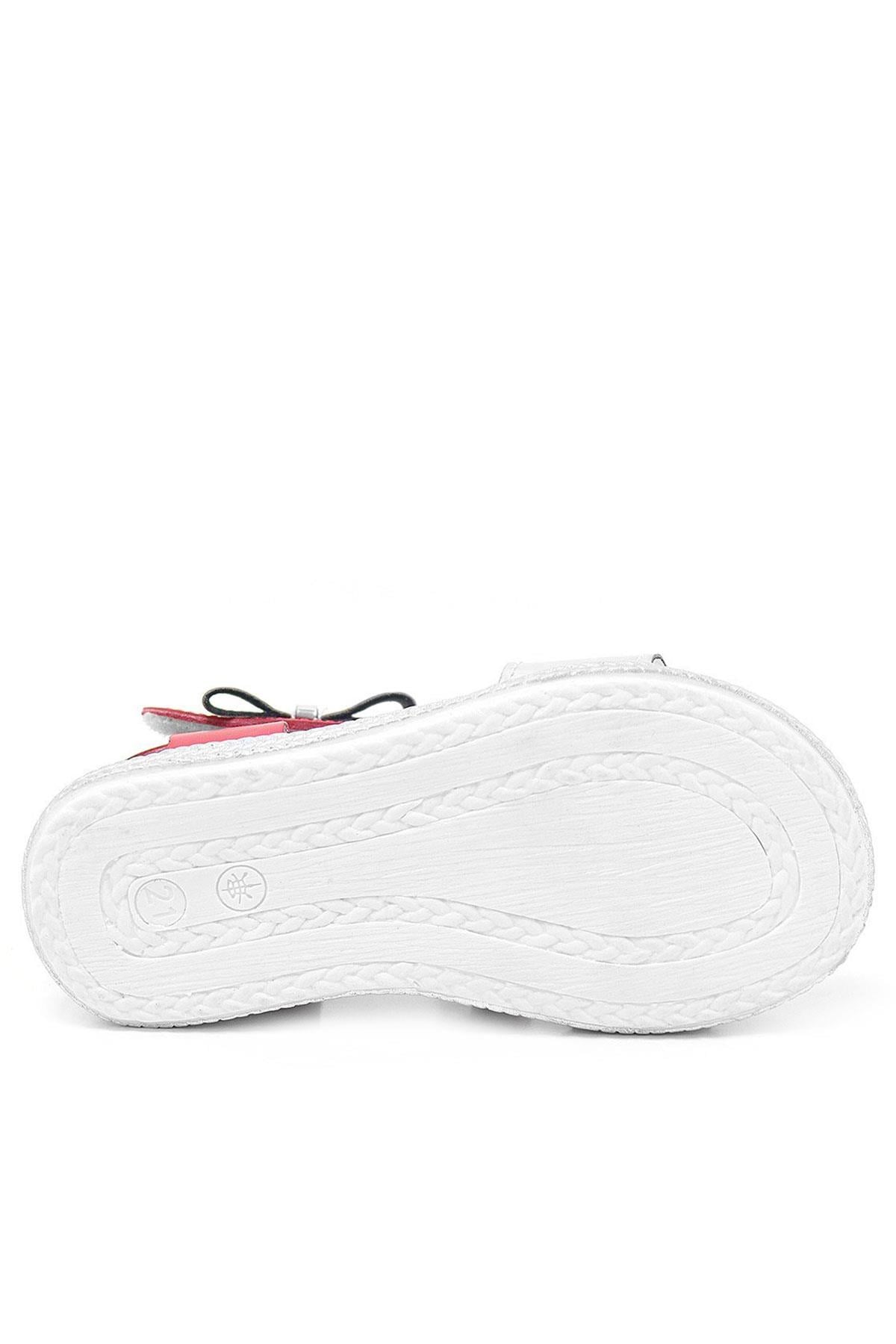 Artico Elenis Genuine Leaher Red Silvery Baby Girls Sandals 153-01-6003-KIRG.21