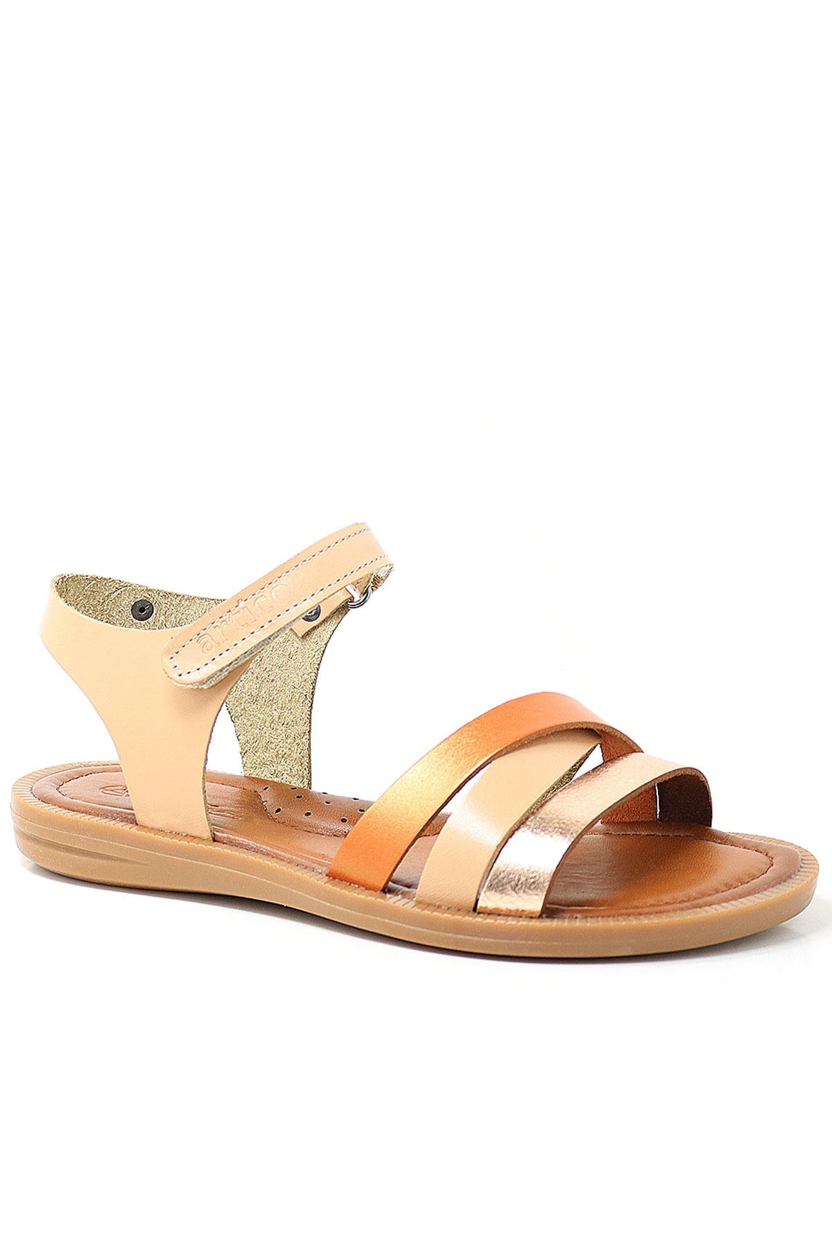 Artico Alexia Genuine Leaher Vaketa Tan Color Kids Girls Sandals