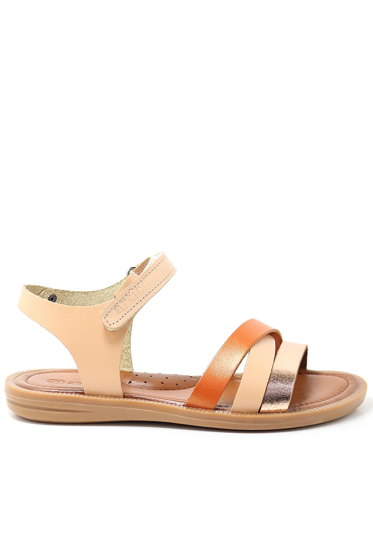 Artico Alexia Genuine Leaher Vaketa Tan Color Kids Girls Sandals