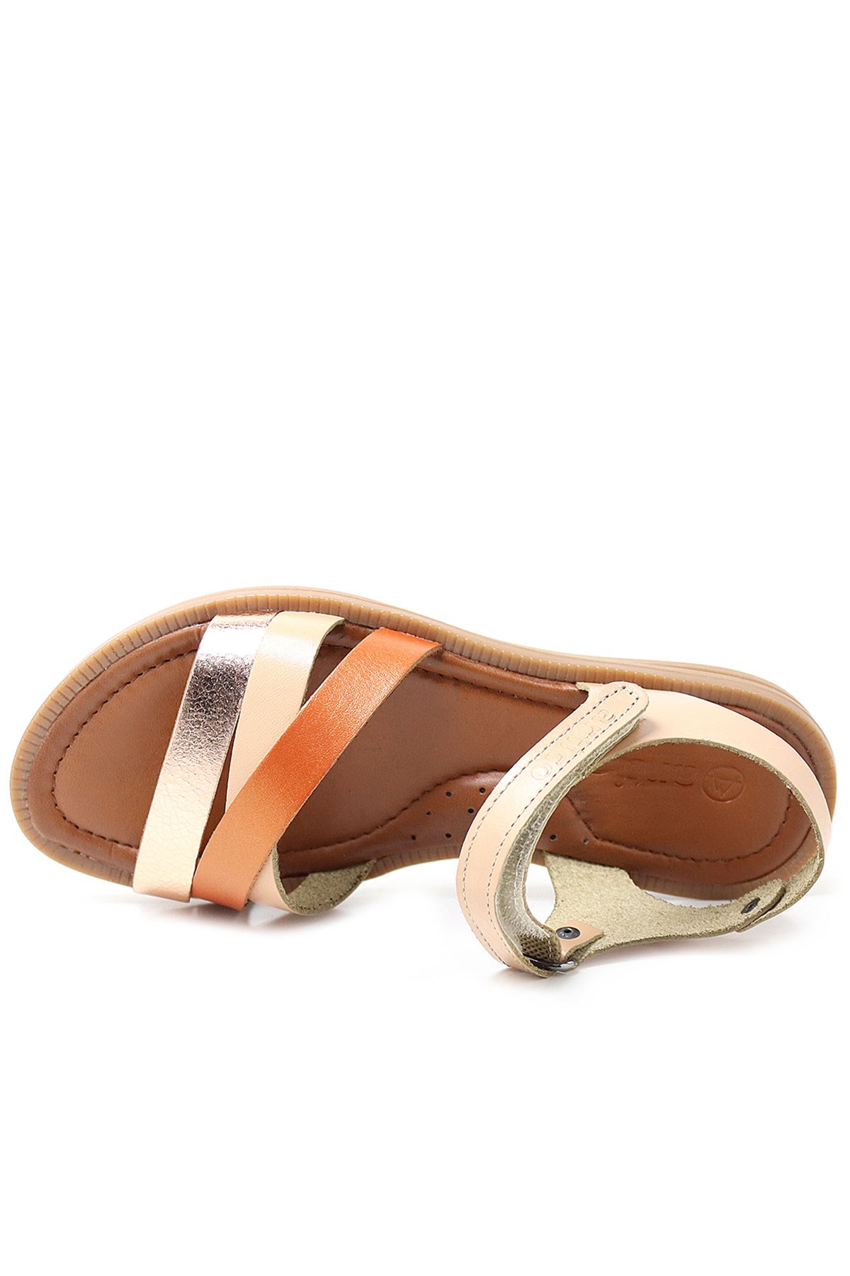 Artico Alexia Genuine Leaher Vaketa Tan Color Kids Girls Sandals