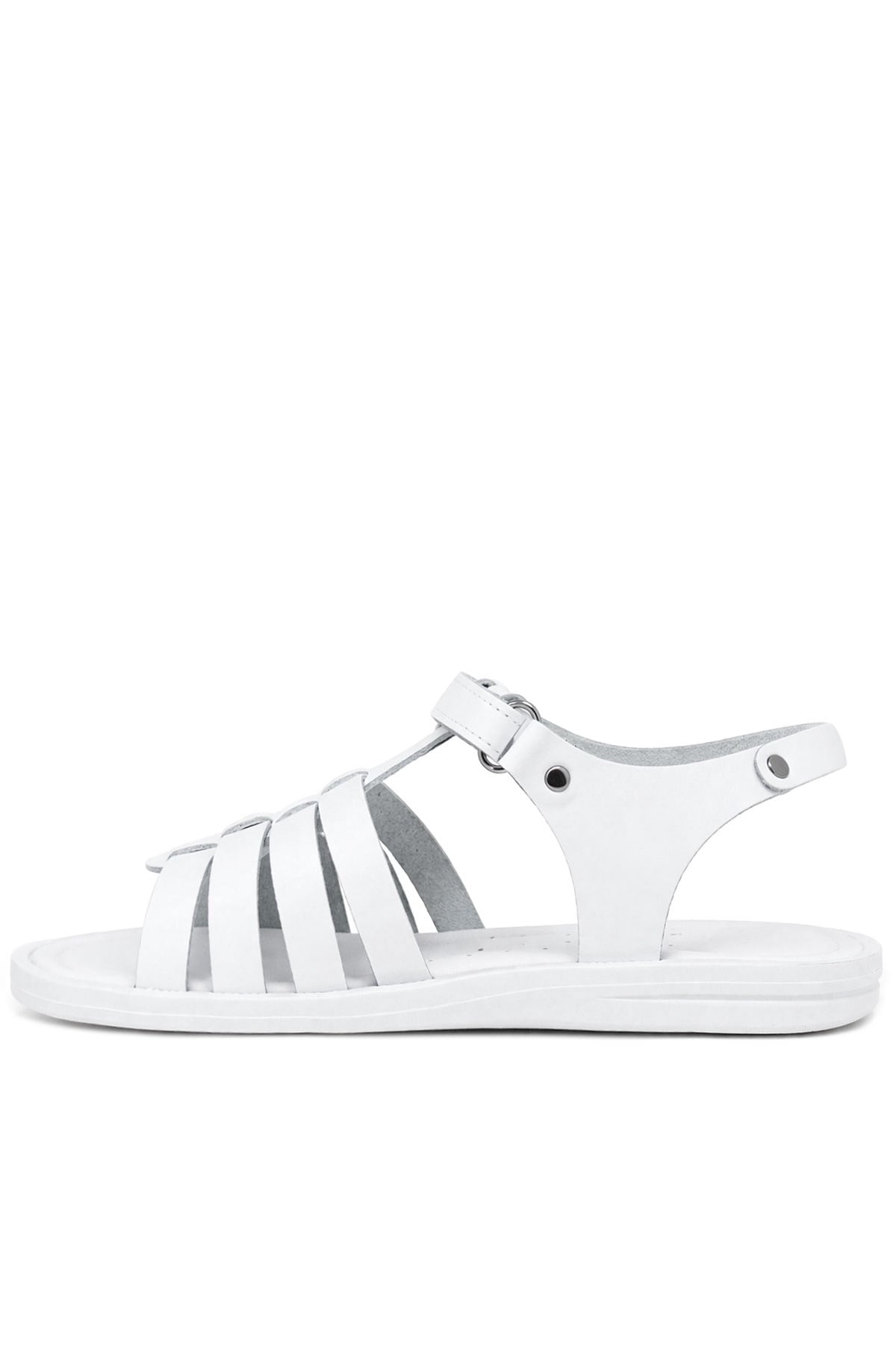 Artico Bellini White Genuine Leather Vaketa Girls' Sandals
