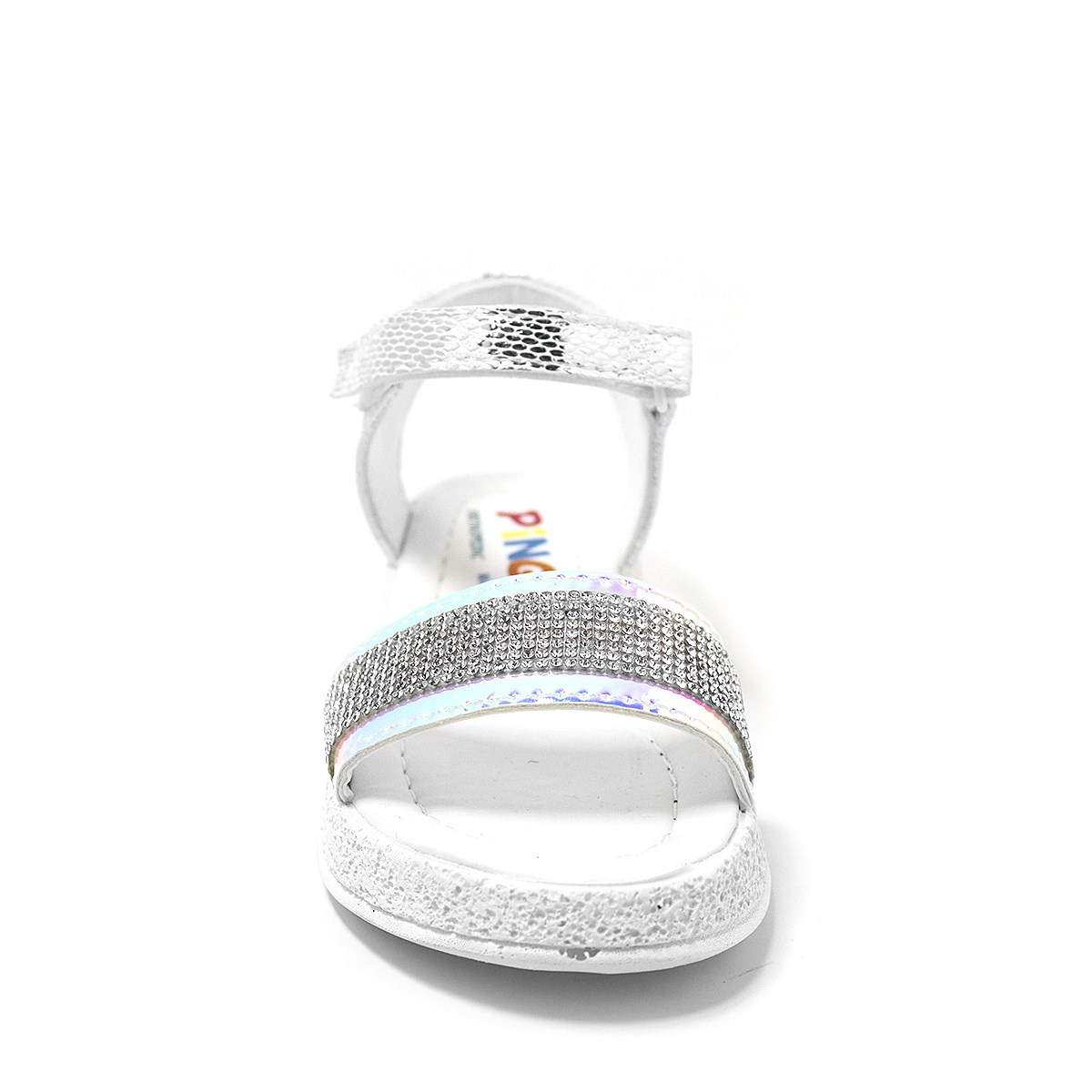 Artico Pingu Gloria Gümüş Taşlı Kız Çocuk Sandalet