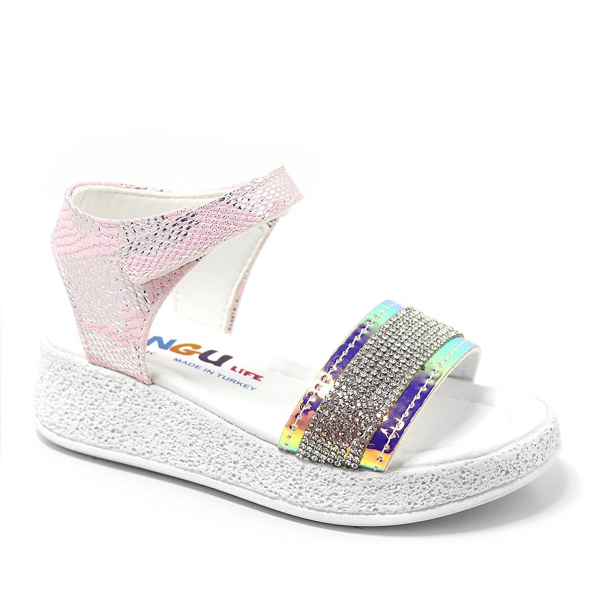 Artico Pingu Gloria Pembe Taşlı Kız Çocuk Sandalet