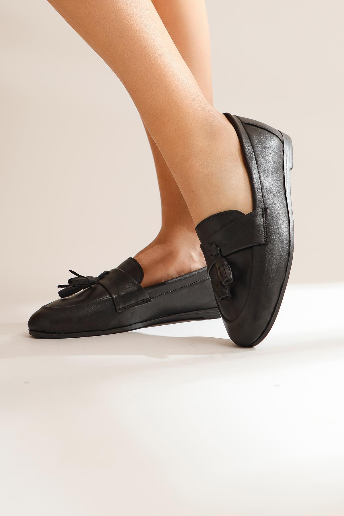 Axelle Bej Püskül Detaylı Babet