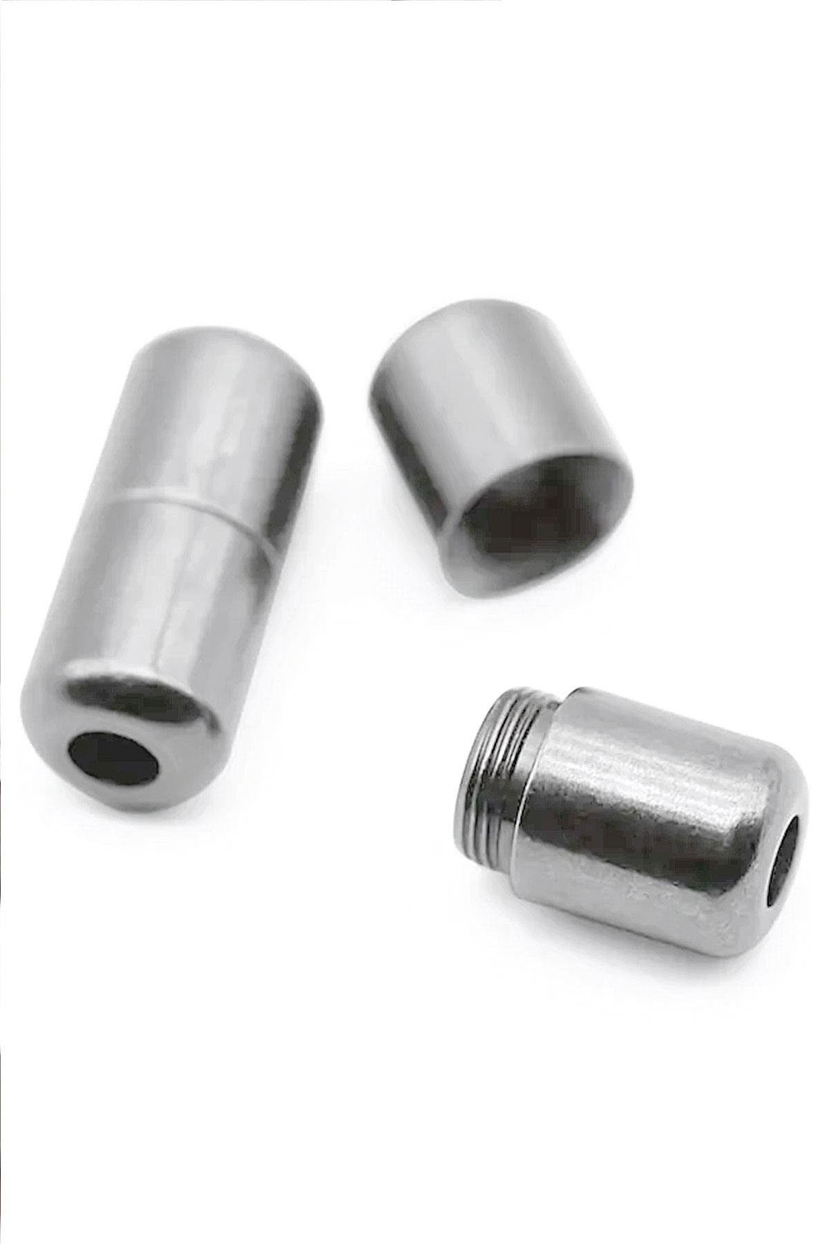 Ayarlanabilir 1 Çift Pudra Vidalı Kapsül Uçlu 6 MM Lastik Pratik Bağcık BGCK-0007-PU