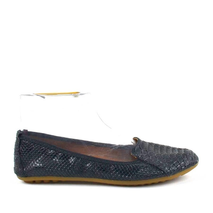 Kadın Babet Siyah Timsah Derisi Desenli Katlanabilir Kadın Babet KB02-YDS