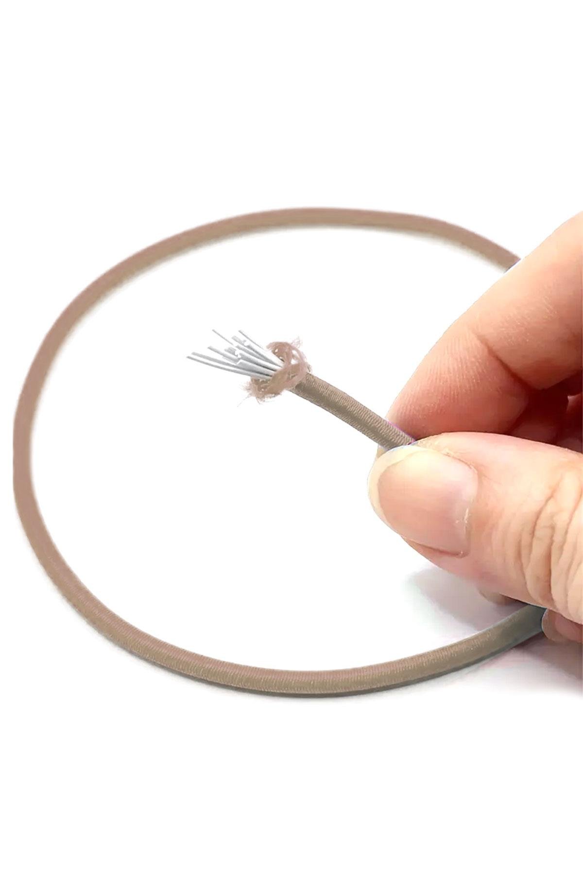 Bej Renk 5 Metre 2 mm Yuvarlak Lastik B-0110-BJ