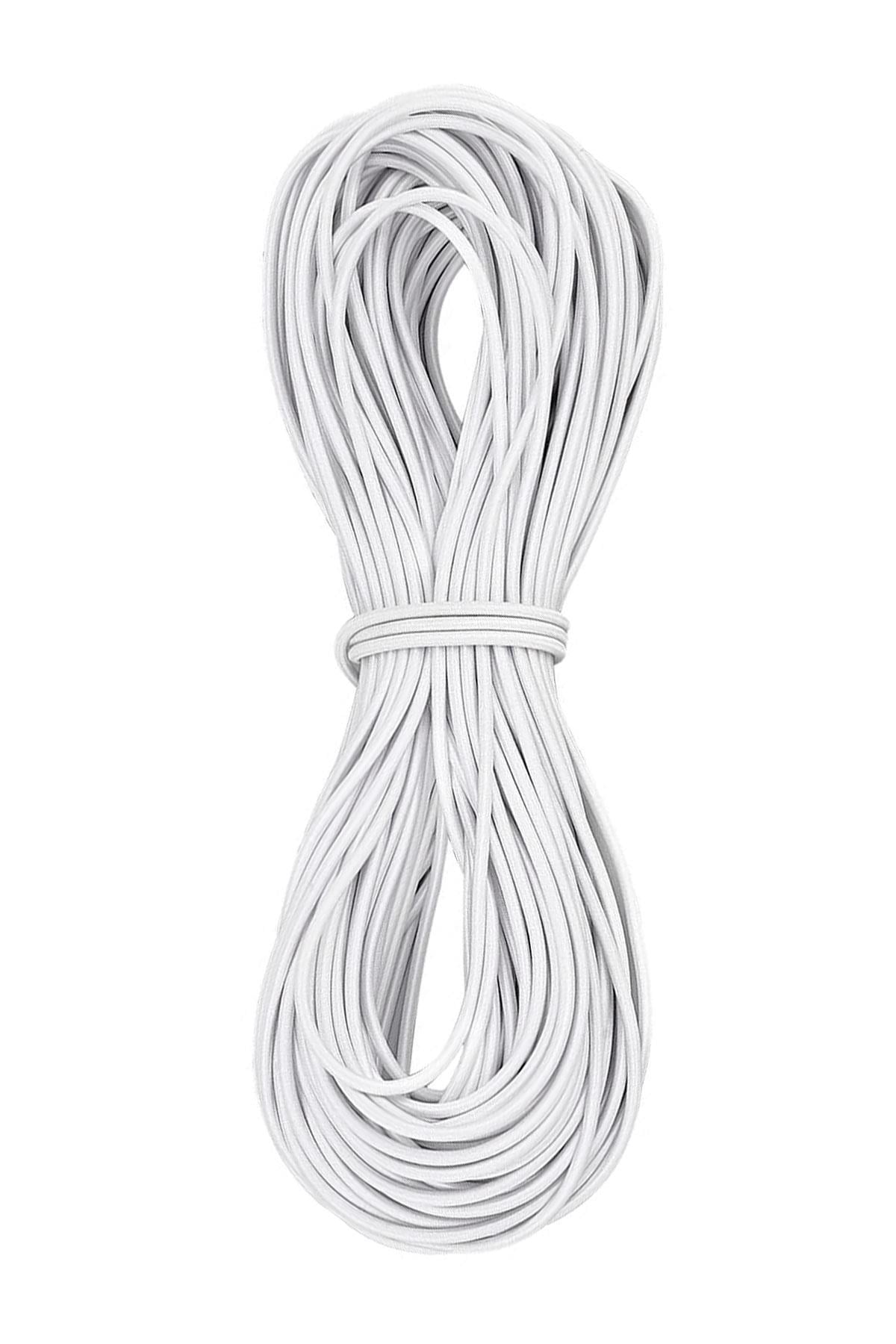 Beyaz 5 Metre 2 mm Yuvarlak Lastik B-0110-B