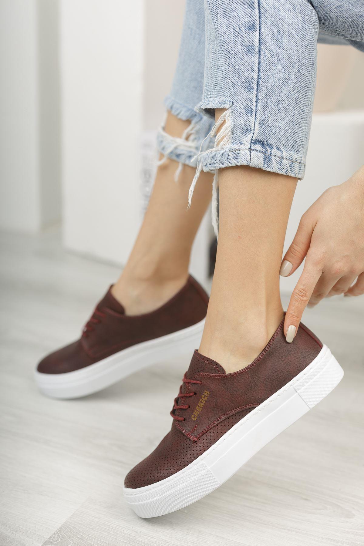 CH061 CBT Rex Kadın Ayakkabı BORDO