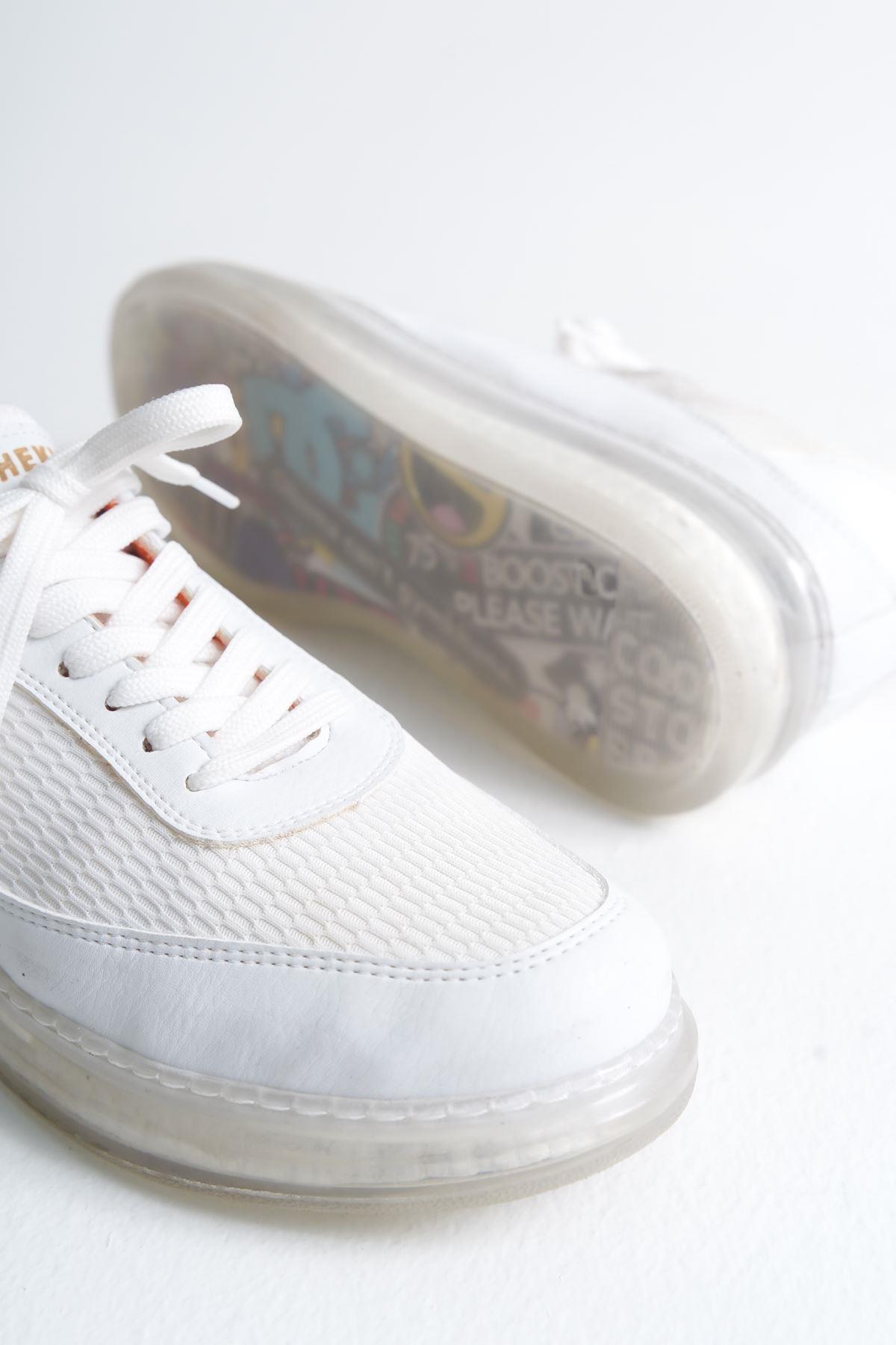 CH181 - RRT İpekyol  Erkek Ayakkabı BEYAZ - TURUNCU