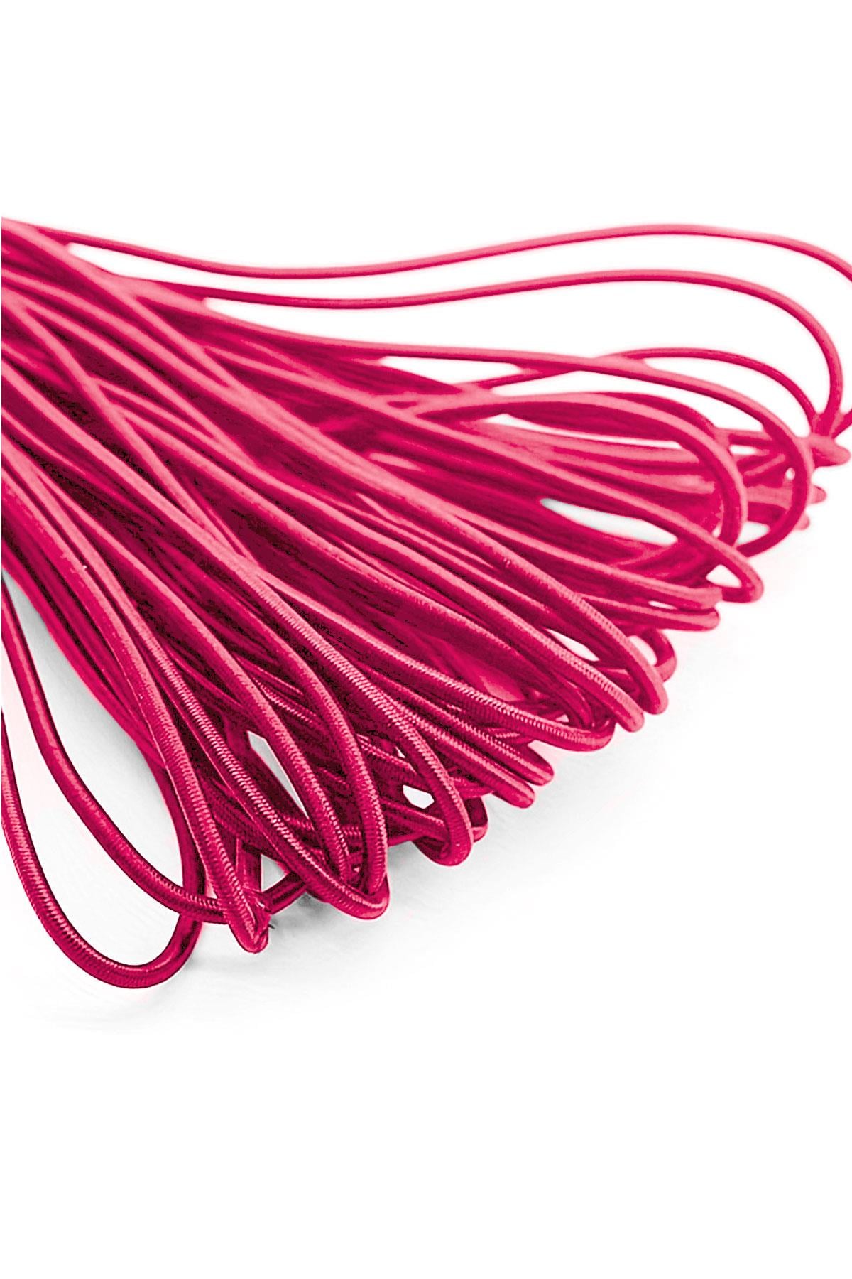 Fuşya Pembe 5 Metre 2 mm Yuvarlak Lastik B-0110-FU