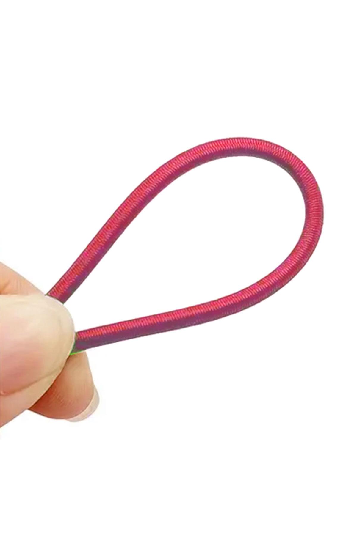 Fuşya Pembe 5 Metre 2 mm Yuvarlak Lastik B-0110-FU